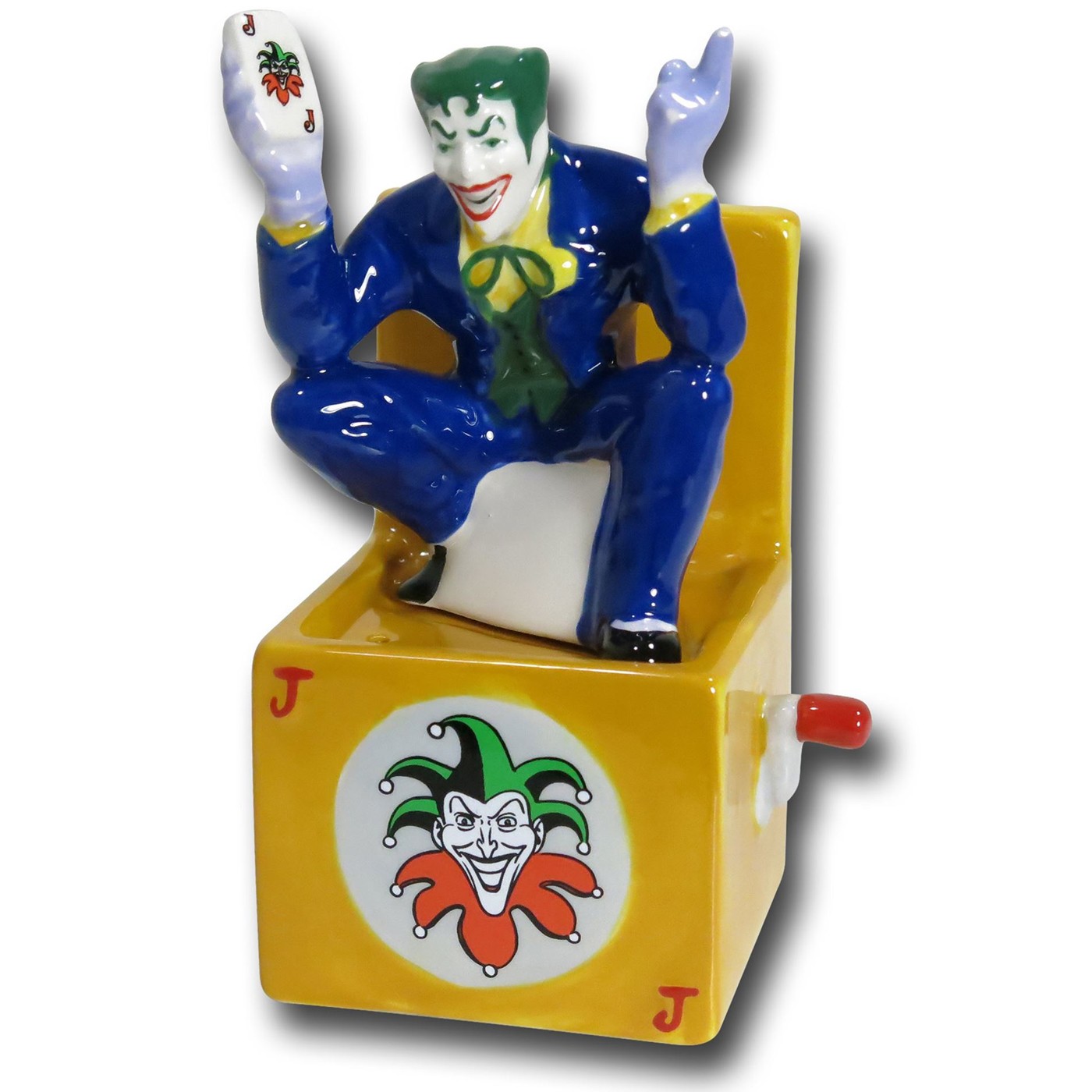 Joker in the Box Salt & Pepper Shakers, Yellow