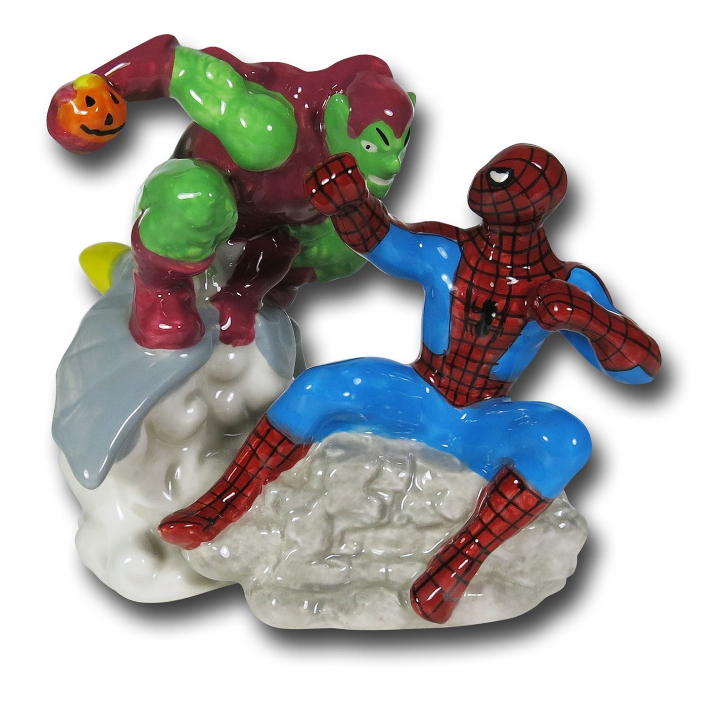 Spiderman Vs. Green Goblin Salt & Pepper Shakers, Red