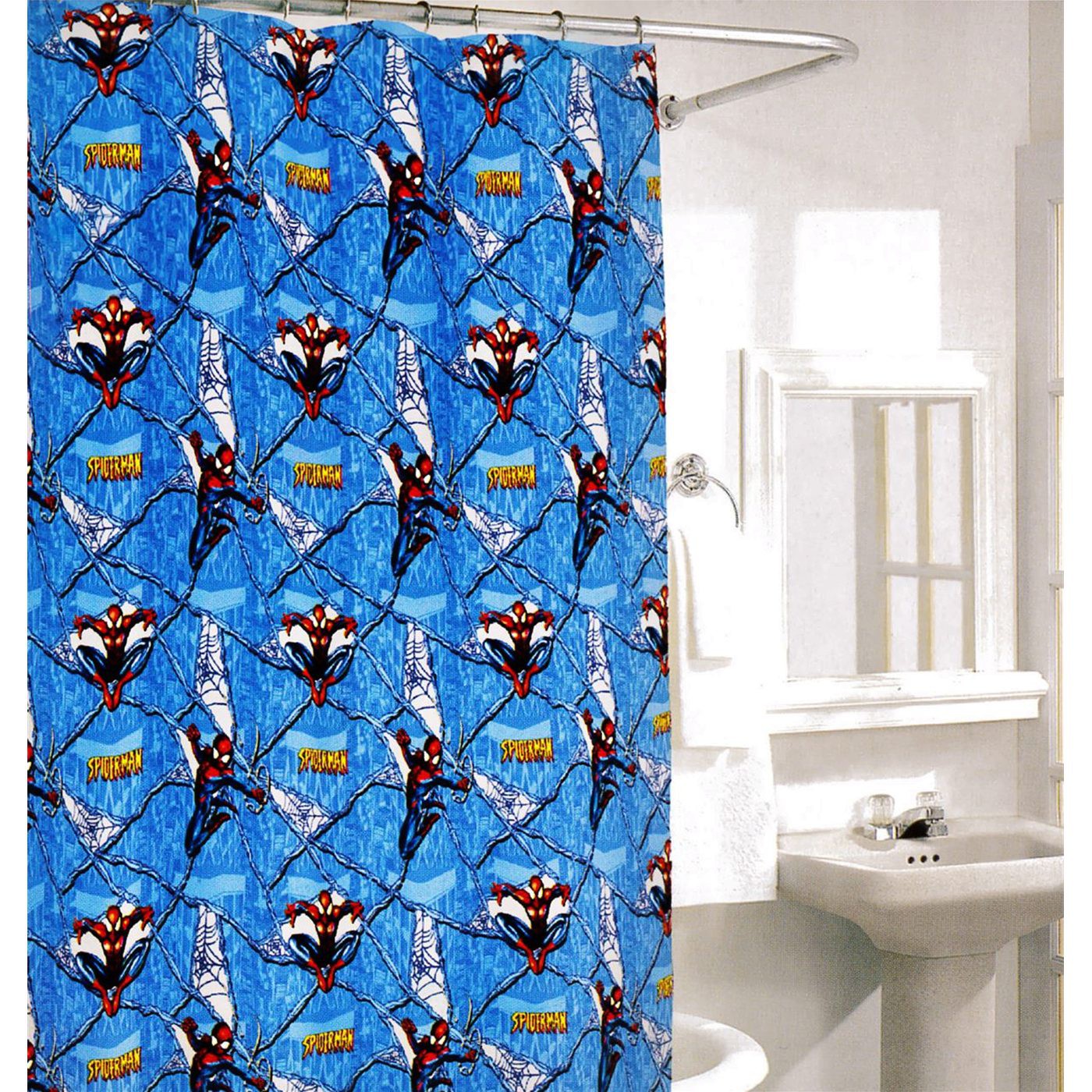 Spiderman Vinyl Shower Curtain