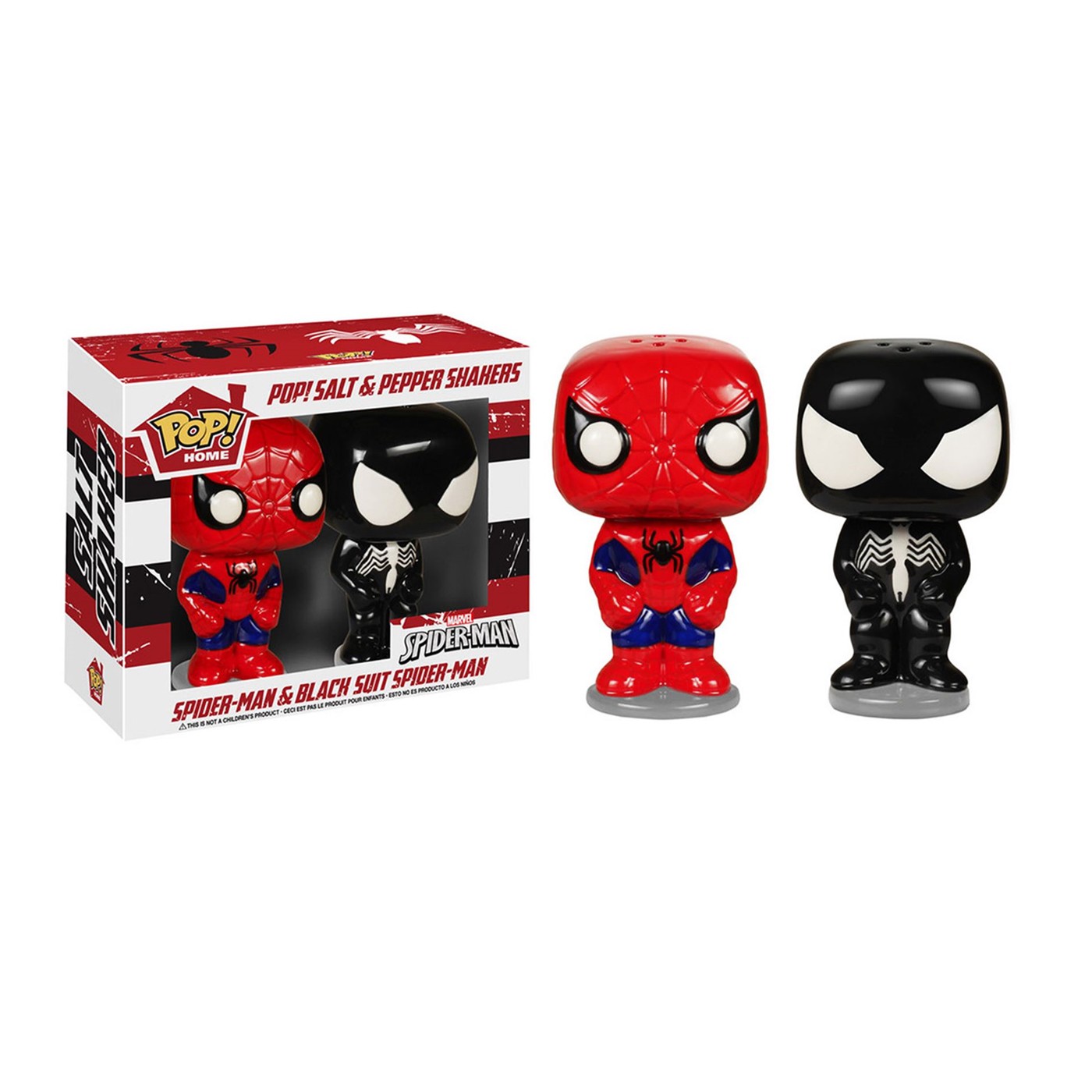 Spiderman and Venom POP Salt and Pepper Shakers, Red