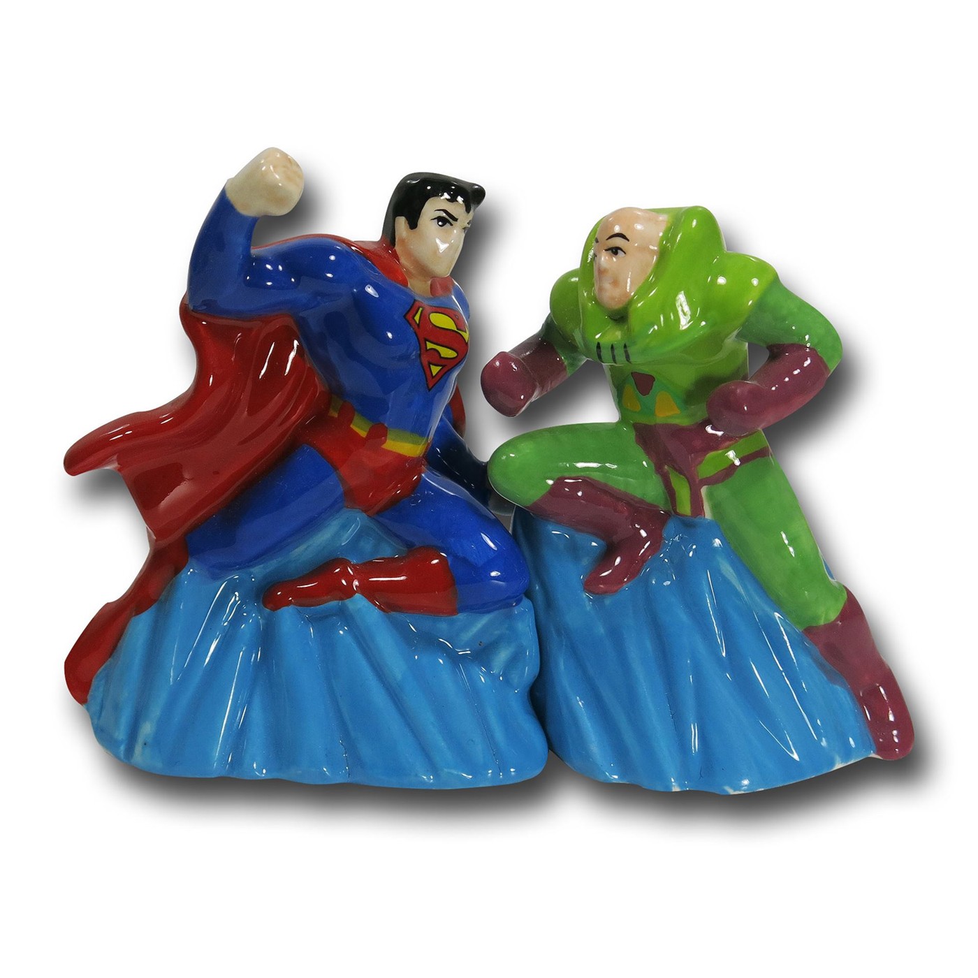 Superman Vs. Lex Luthor Salt & Pepper Shakers, Blue