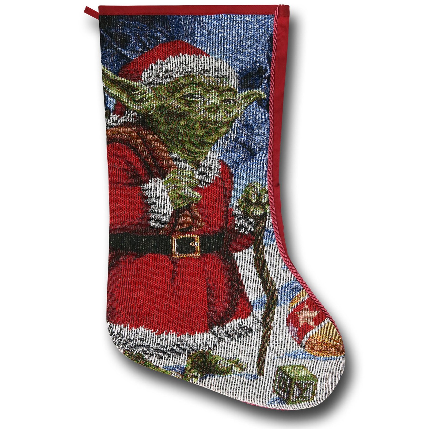 Star Wars Yoda Claus Stocking, Red