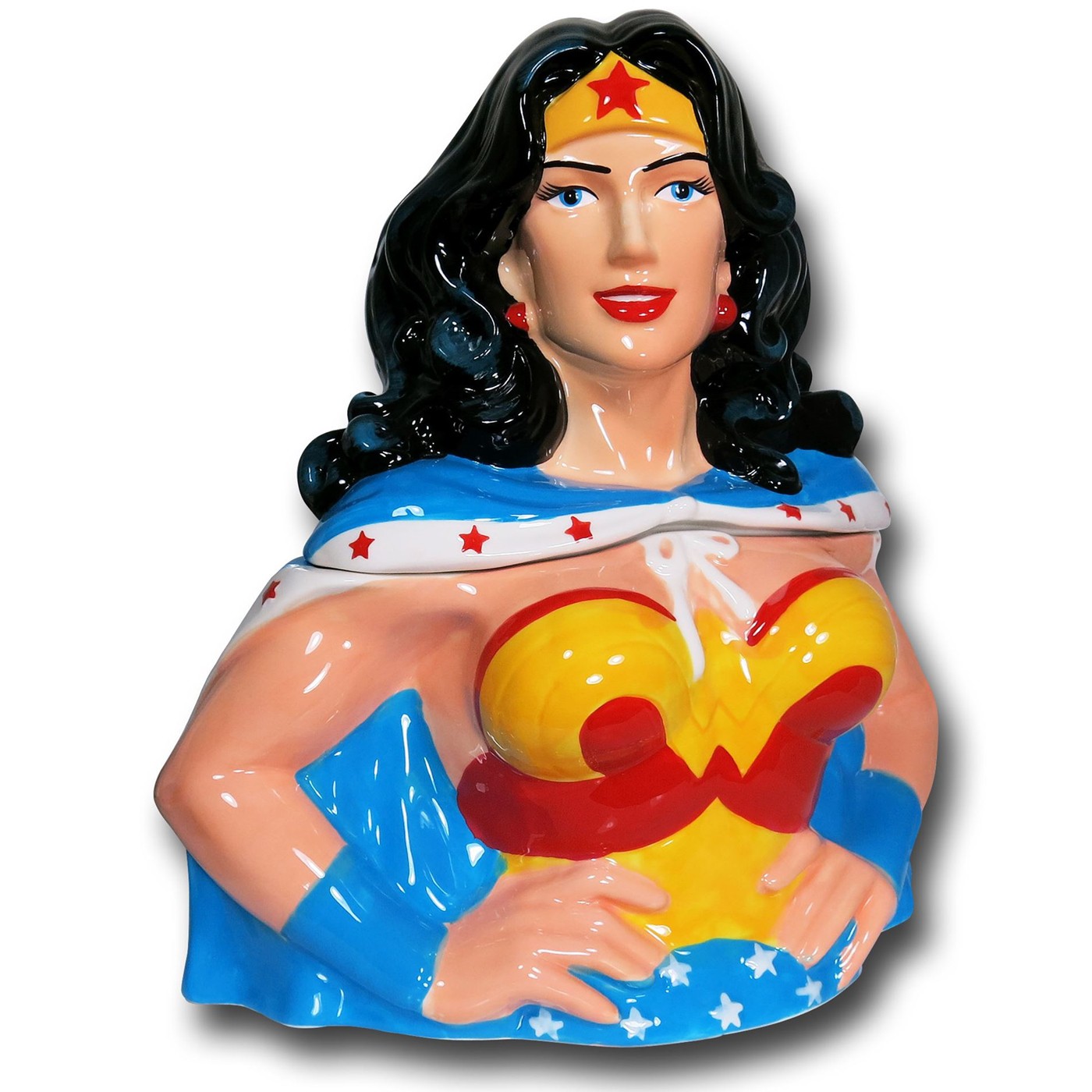 Wonder Woman Bust Cookie Jar, Blue