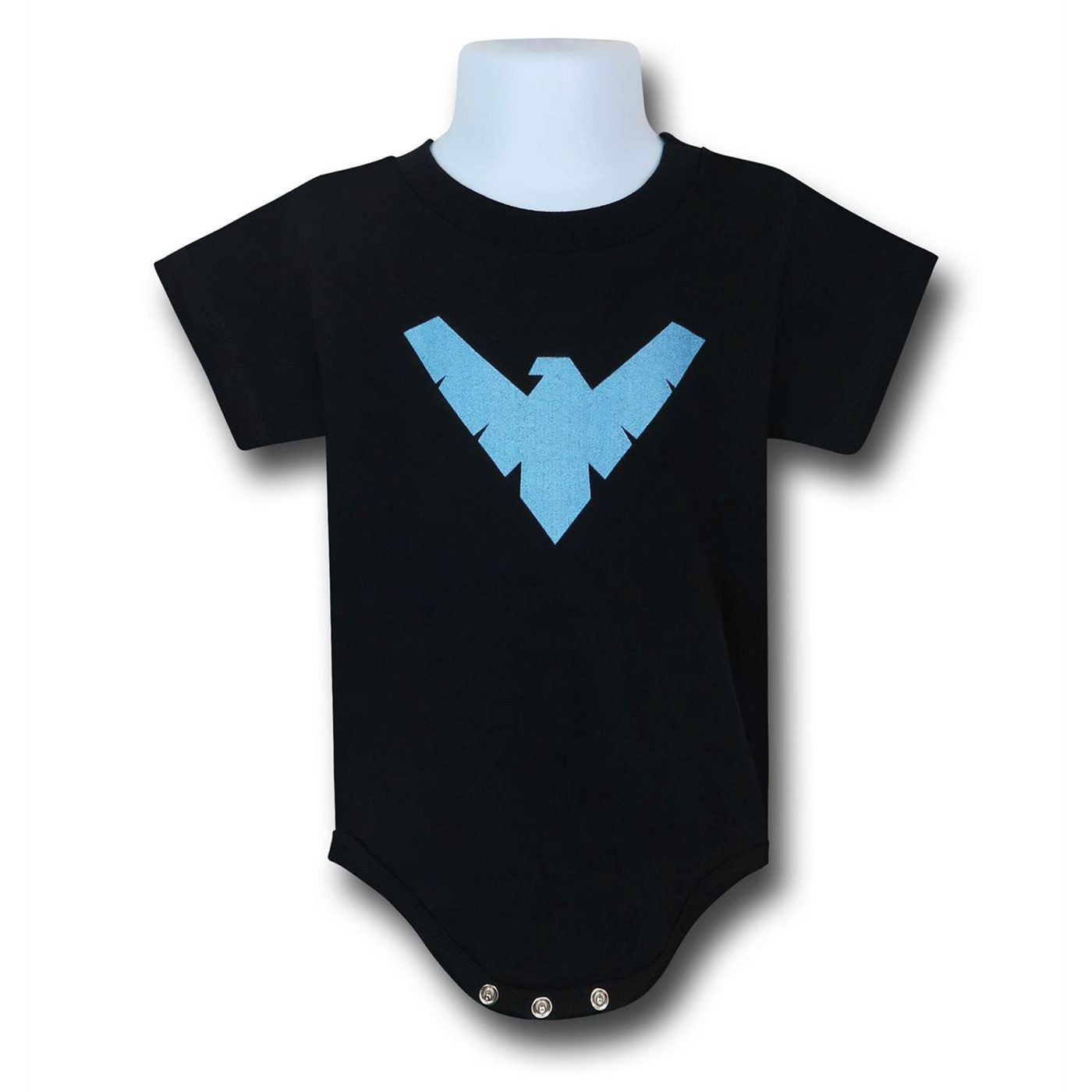 Nightwing Symbol Infant Snapsuit, Black
