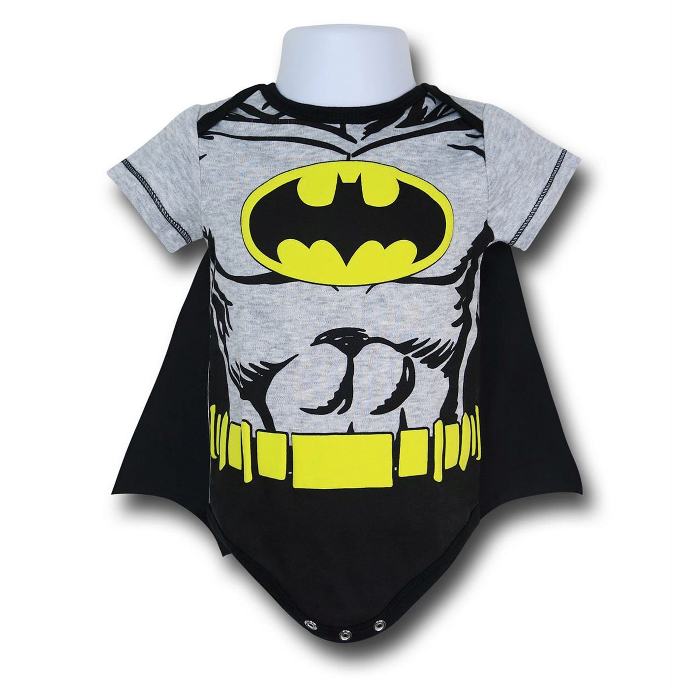 Batman Costume with Cape Infant Snapsuit, Black