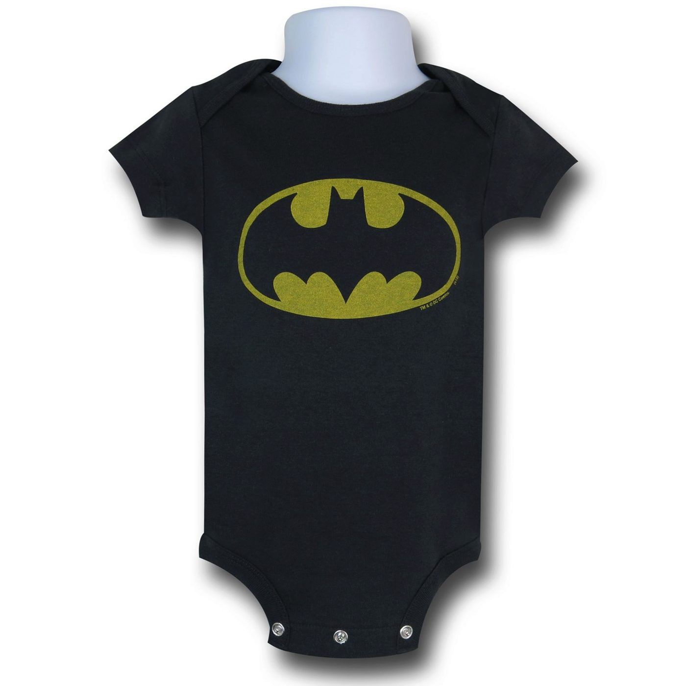 Batman Distressed Symbol Infant Snapsuit, Black