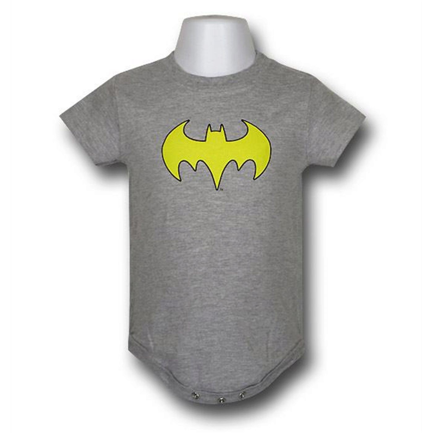 Batgirl Symbol Gray Infant Snapsuit, Grey
