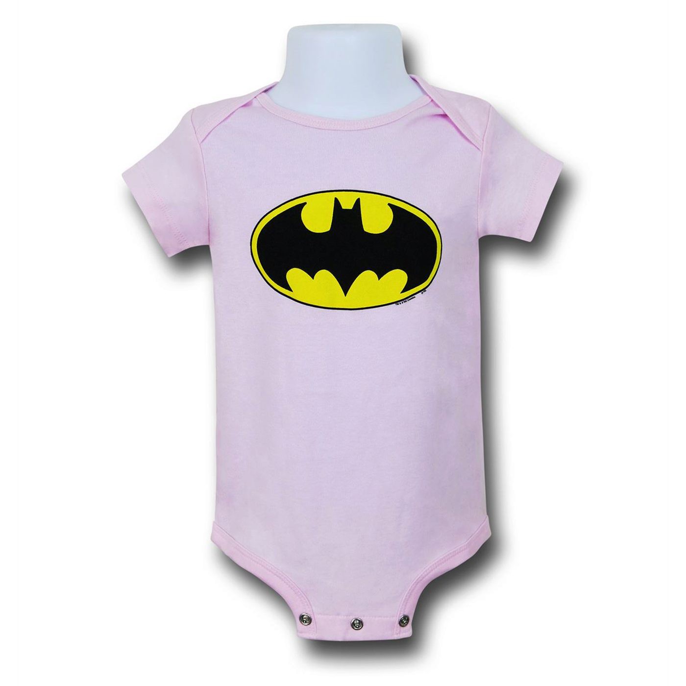 Batman Symbol Pink Infant Snapsuit, Pink