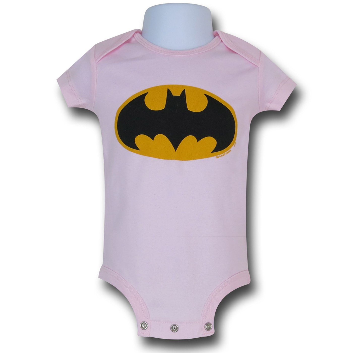 Batman Symbol Pink Infant Snapsuit, Pink