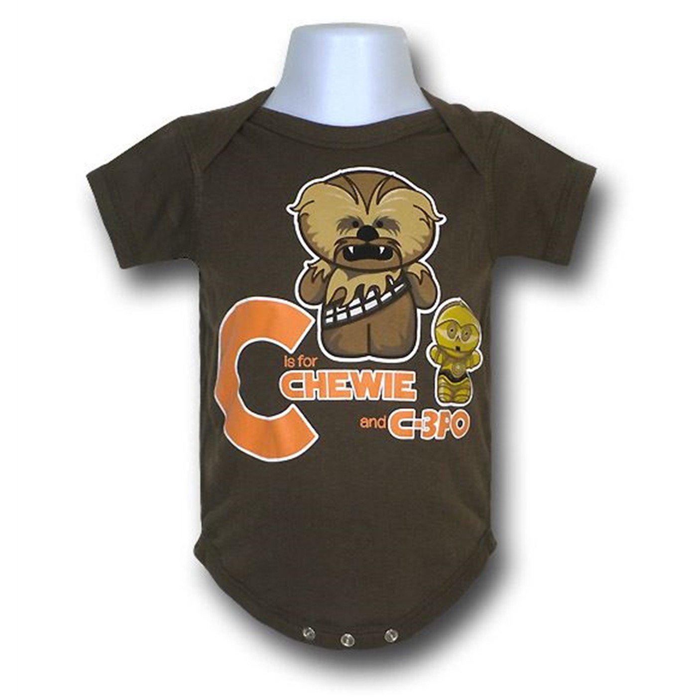 Star Wars C is for Infant Snapsuit, Brown