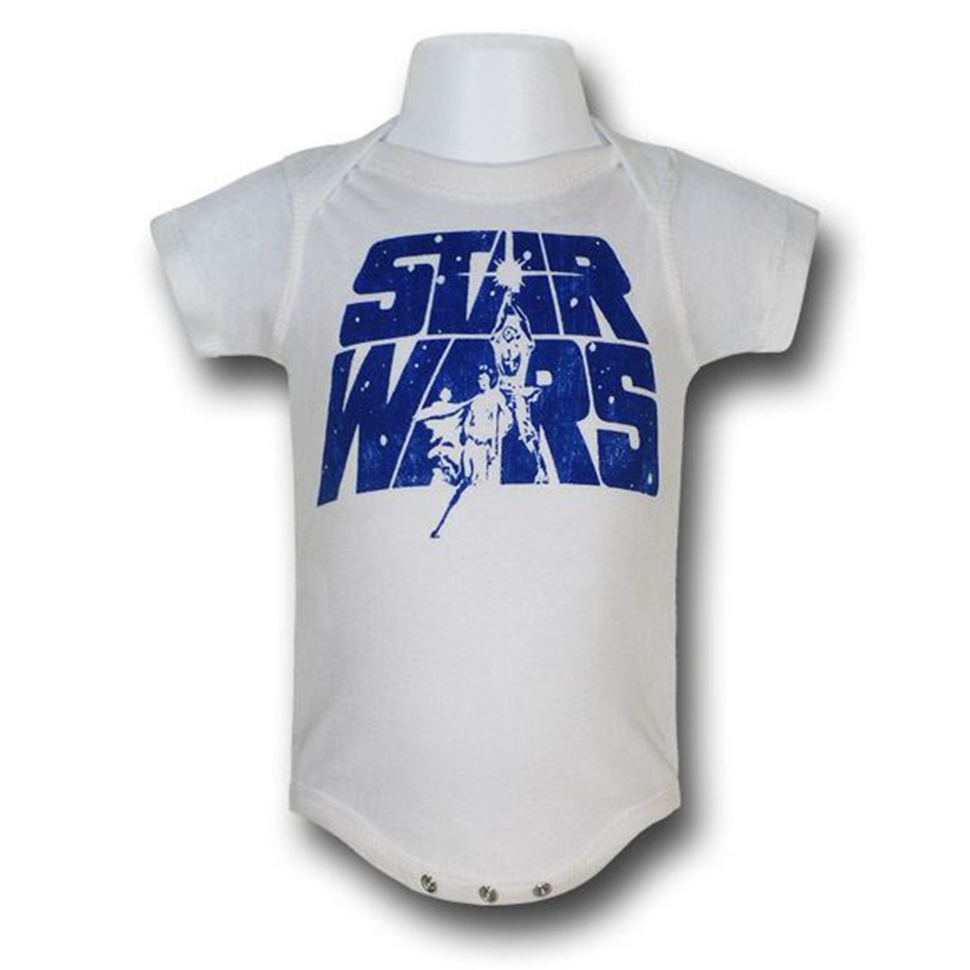 Star Wars Logo White Infant Snapsuit, White