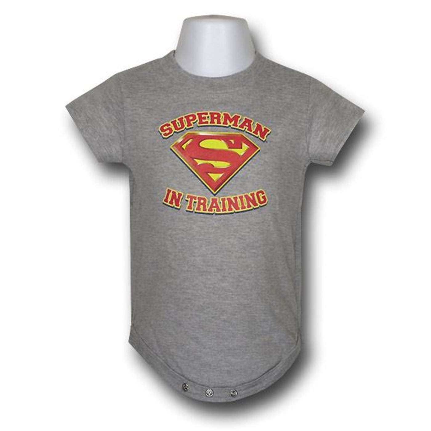 Superman In Training Gray Infant Snapsuit, Grey