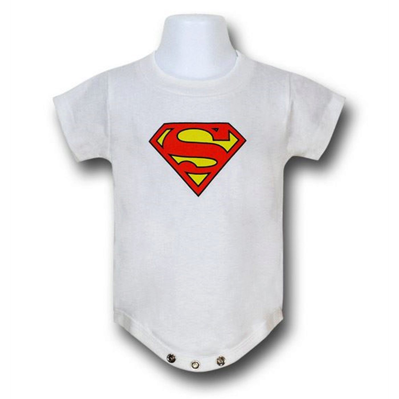 Superman Infant White Snapsuit, White