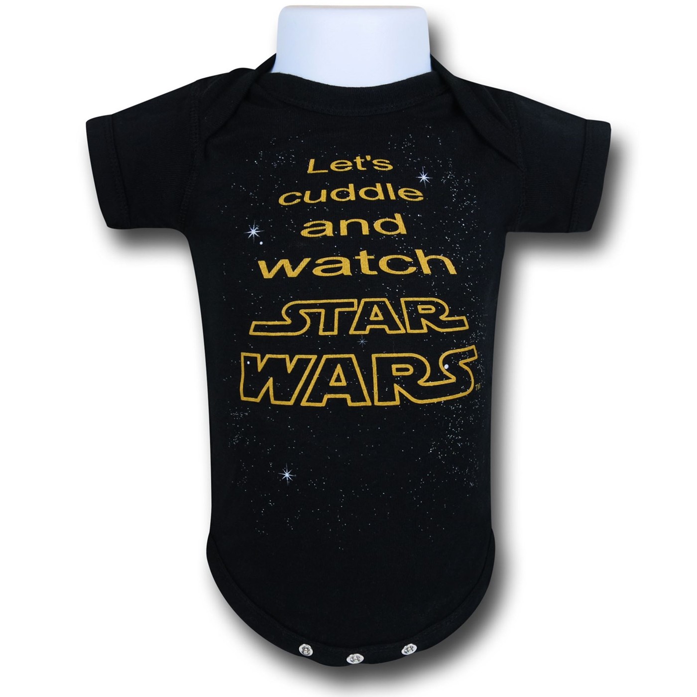 Star Wars Cuddle & Watch Star Wars Infant Snapsuit, Black