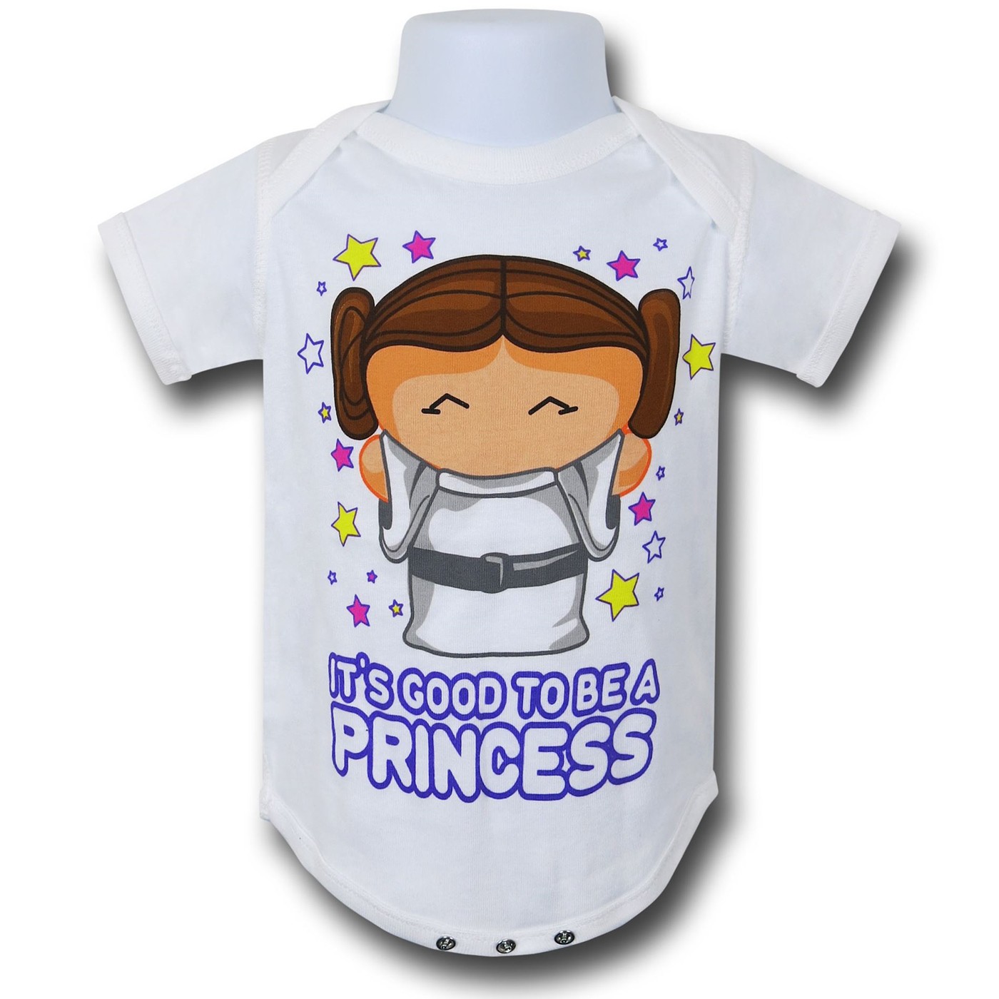 Star Wars Leia Princess Infant Snapsuit, White