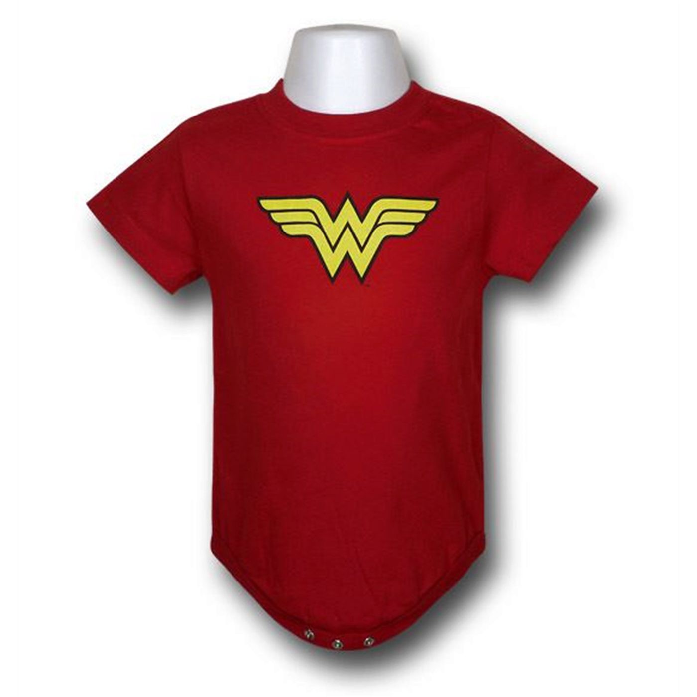Wonder Woman Symbol Infant Snapsuit, Red