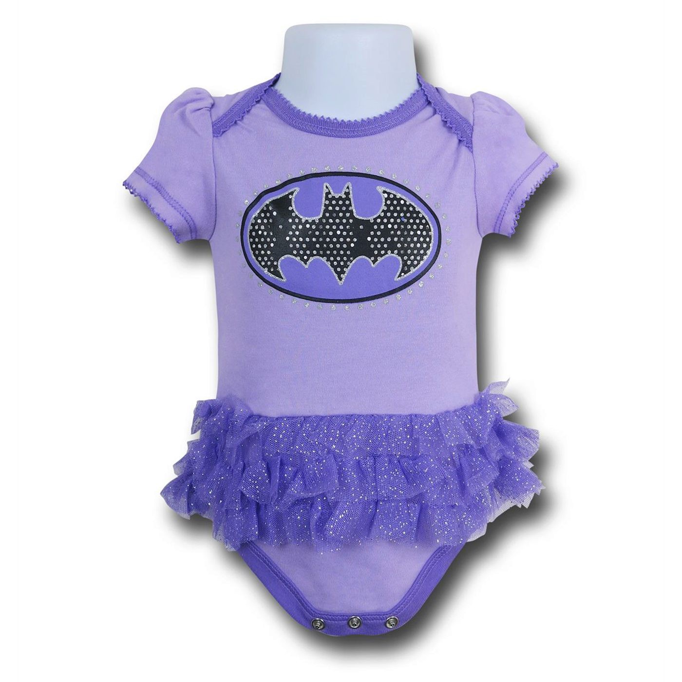 Batgirl Symbol Infant TuTu Snapsuit, Purple