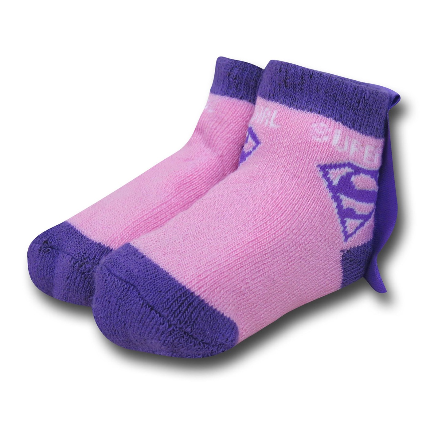 Supergirl Infant Socks, Pink