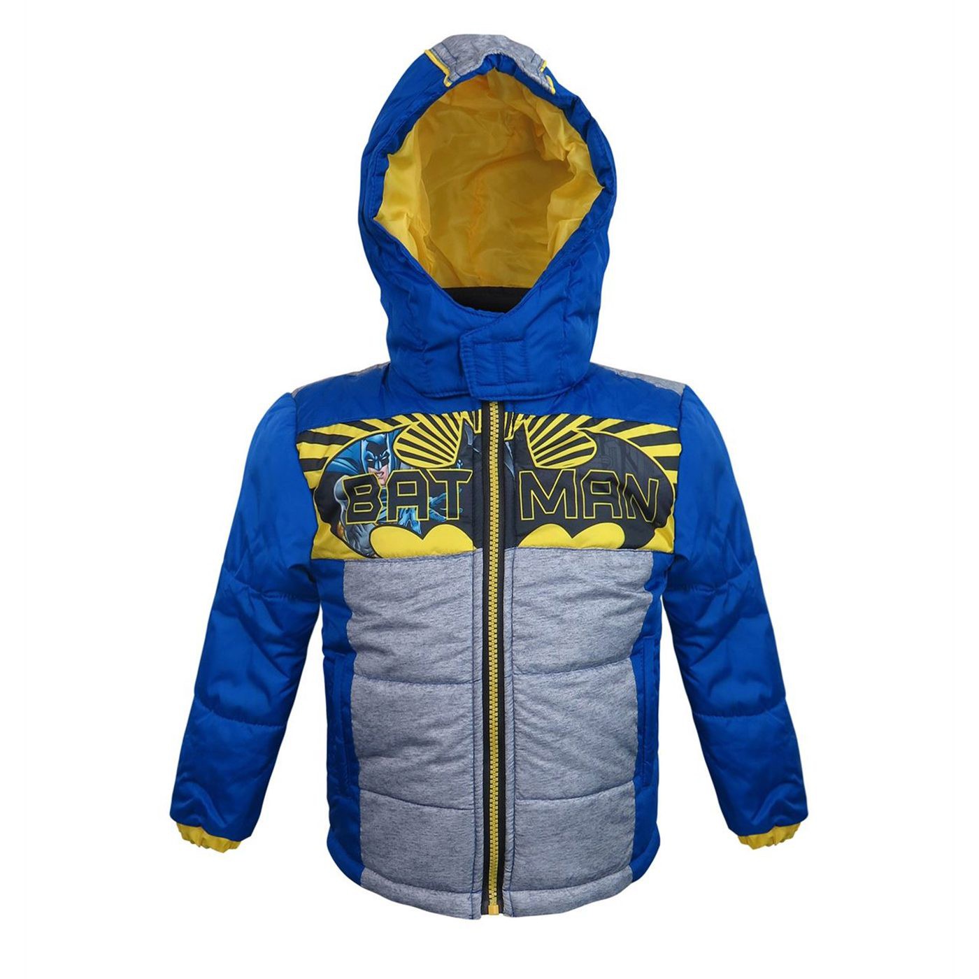 Batman Symbol Kids Puffer Jacket, Blue