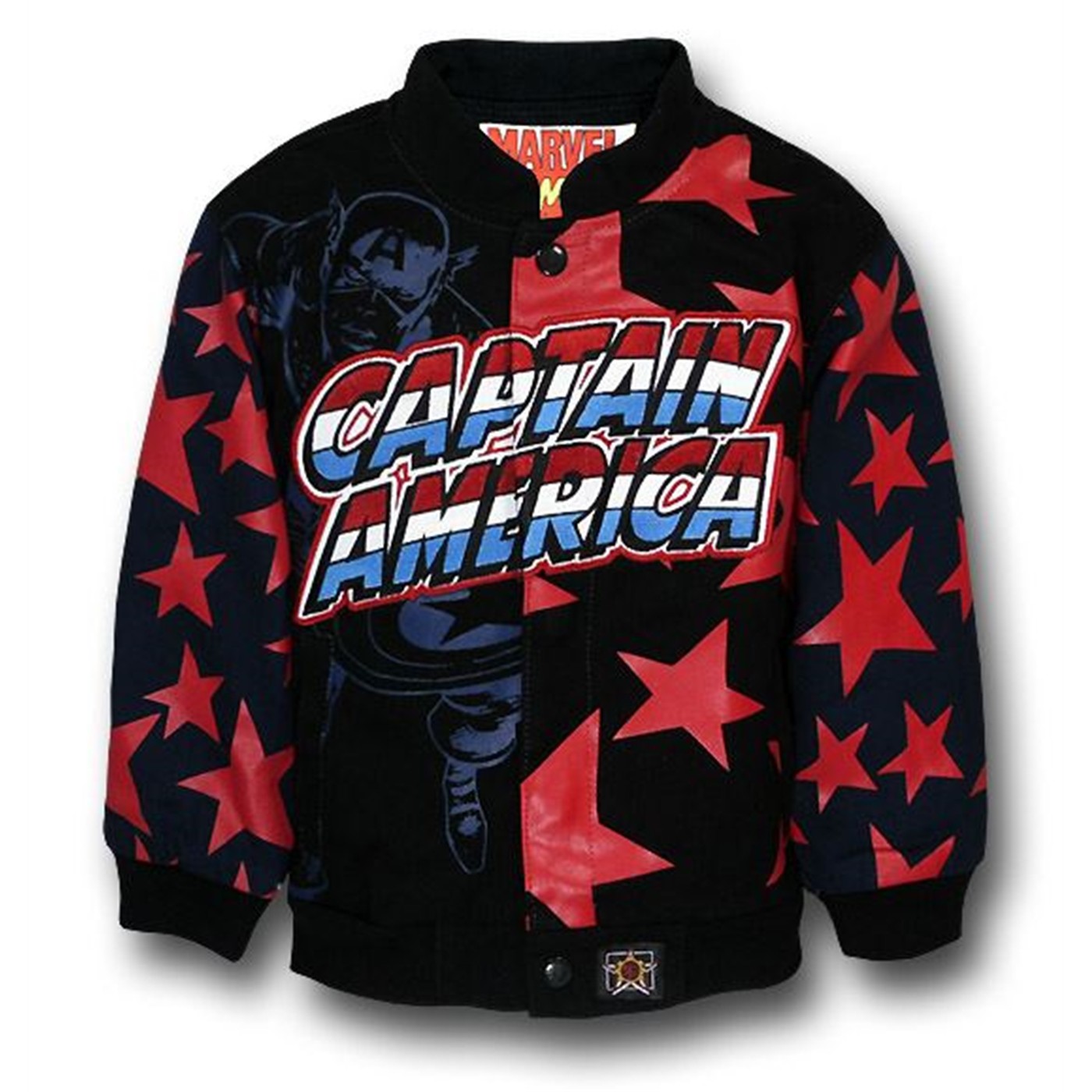Captain America American Hero Kids Jacket, Black