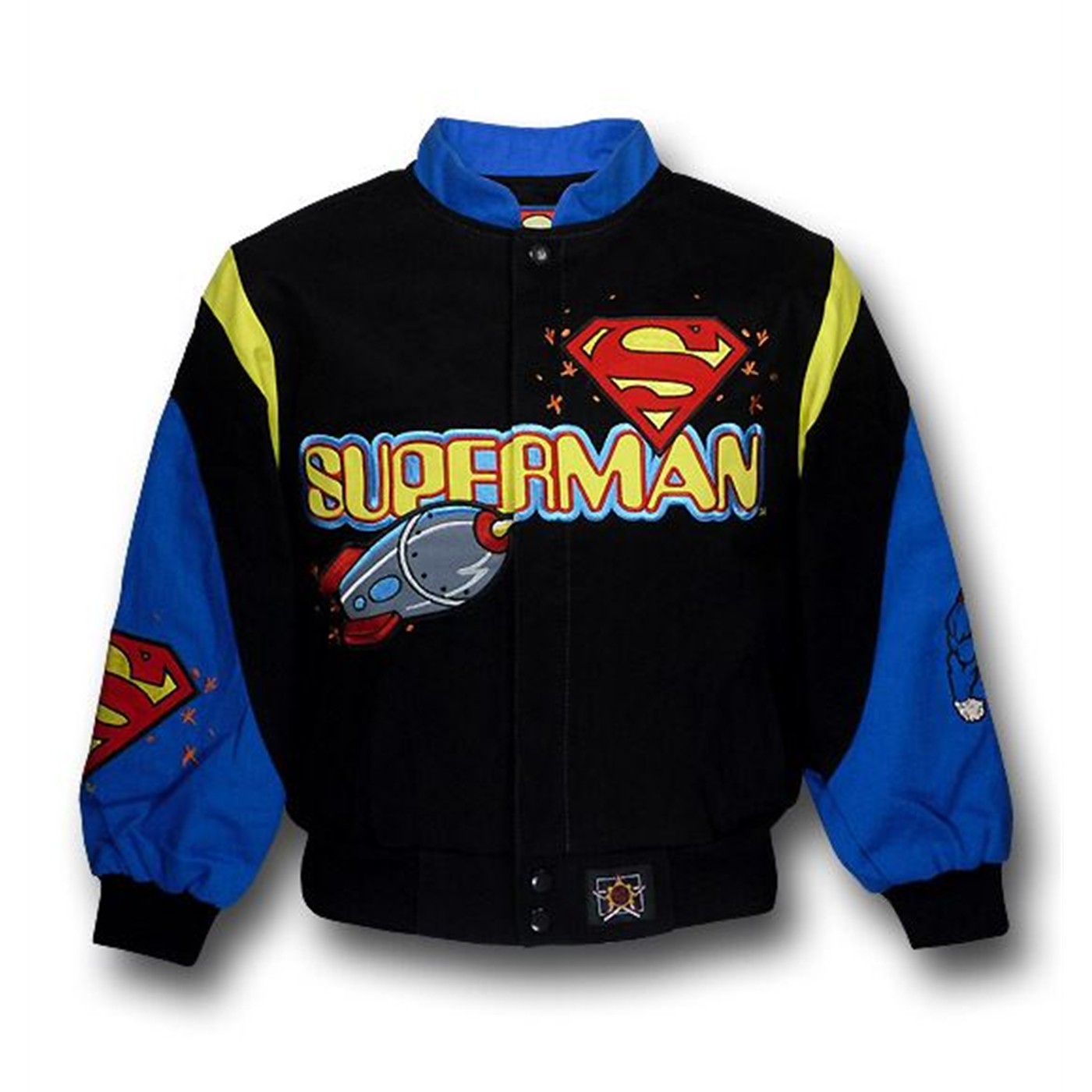 Superman Kryptonian Rocket Kids Jacket, Black