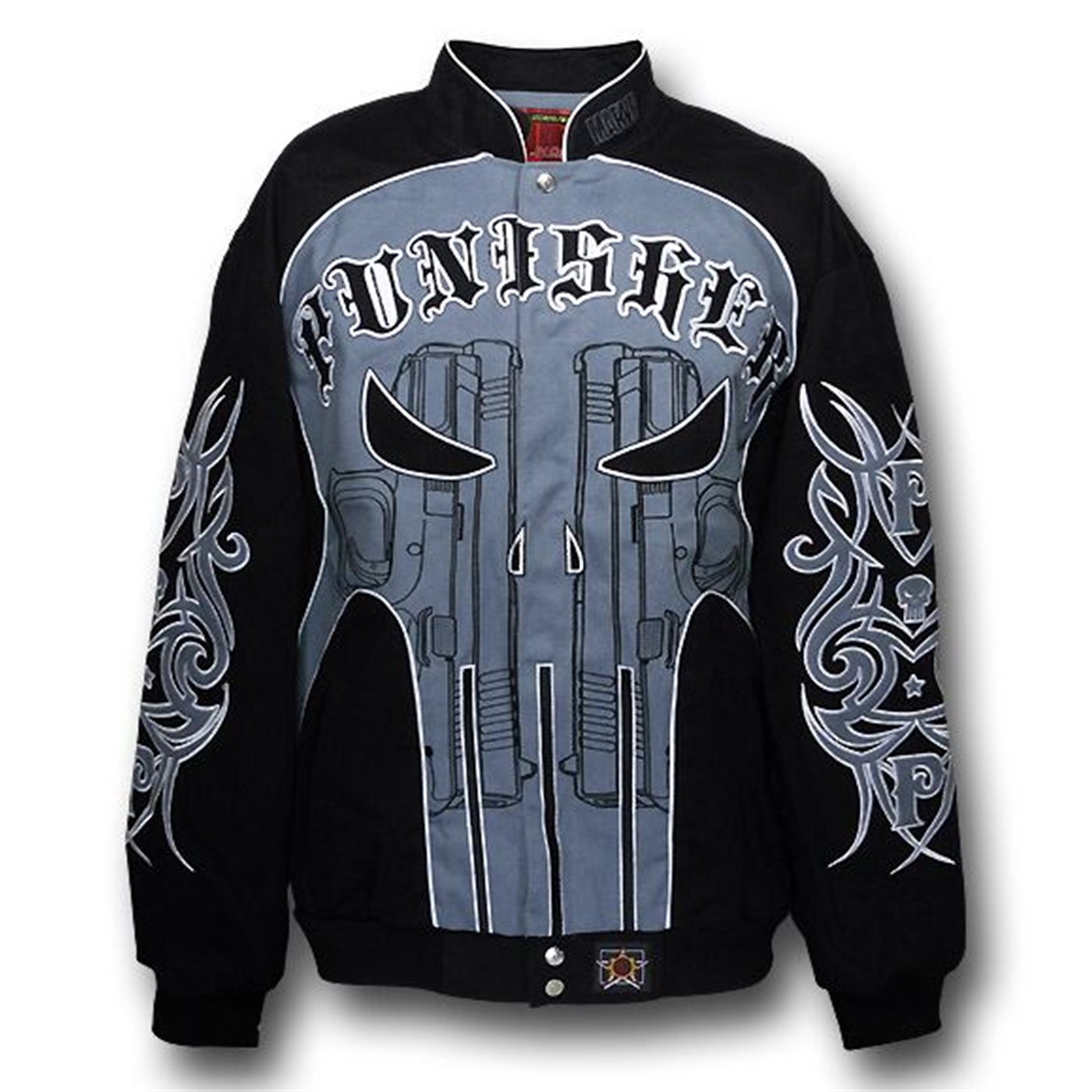 Punisher Crossed Arms Of Death Twill Jacket, Black