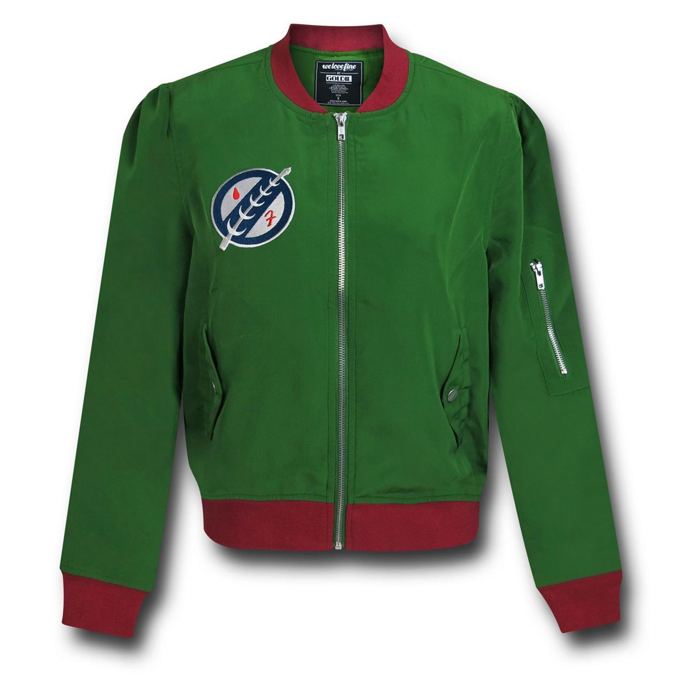 Star Wars Boba Fett Women's Bomber Jacket, Green