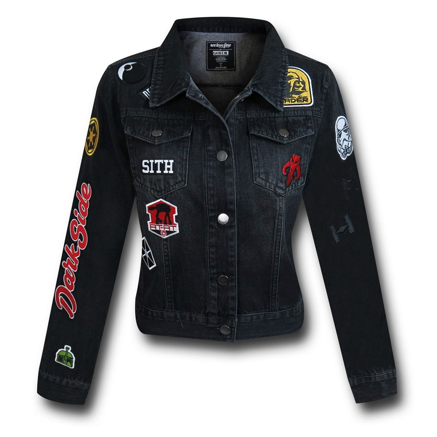 Star Wars Darkside Women's Denim Jacket, Grey
