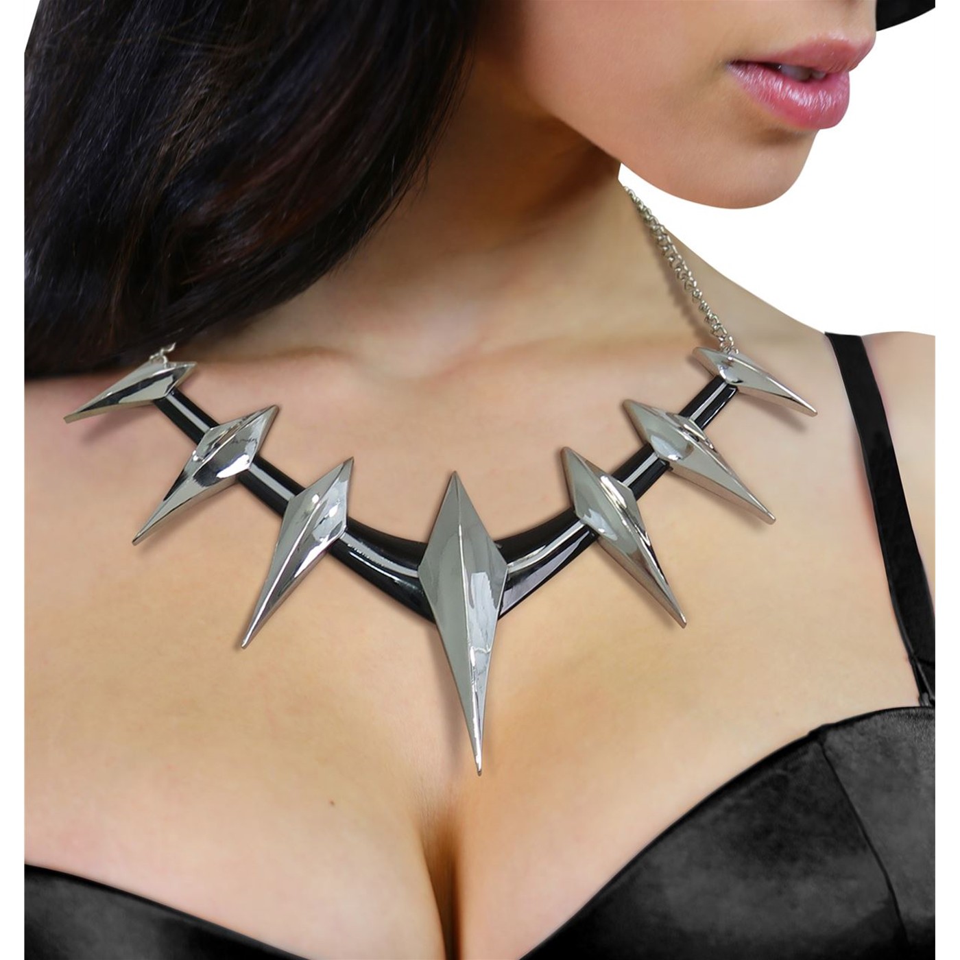 Black Panther Movie Spike Necklace, Black