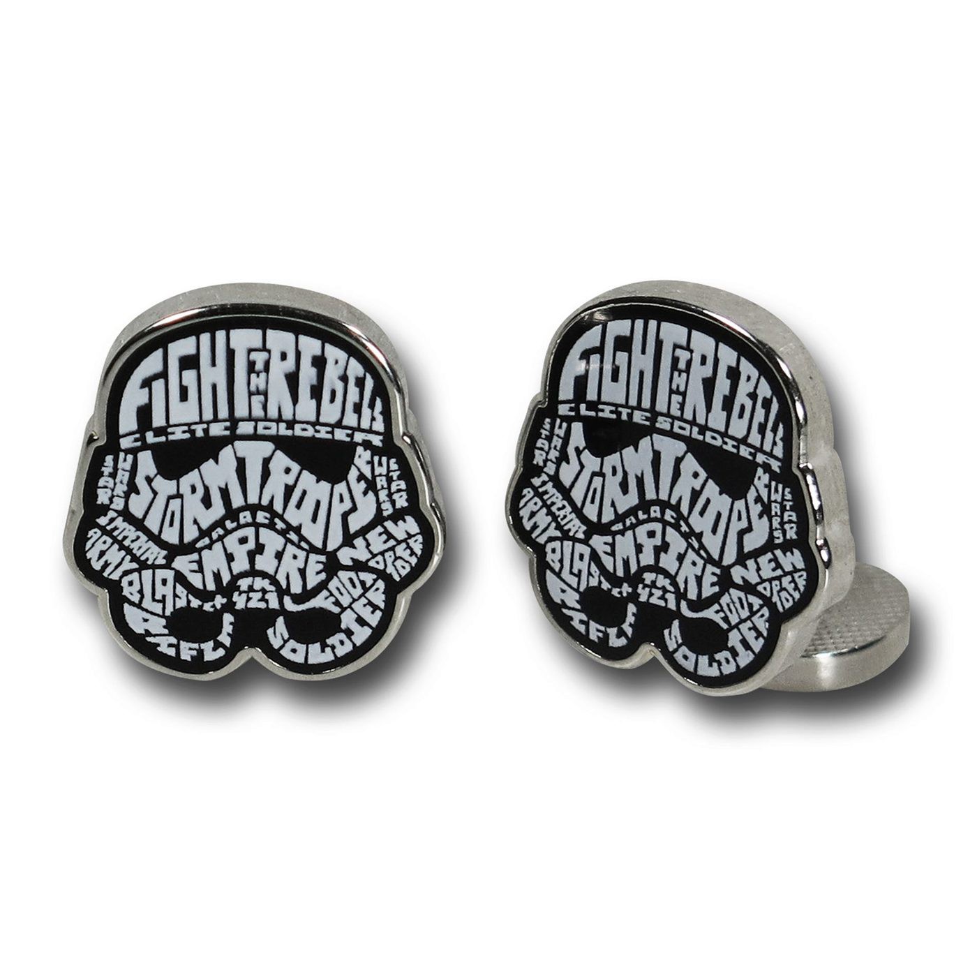 Star Wars Stormtrooper Typography Cufflinks, White