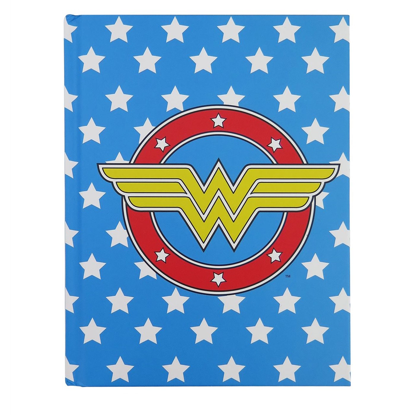 Wonder Woman Logo & Stars Hardcover Journal, Blue