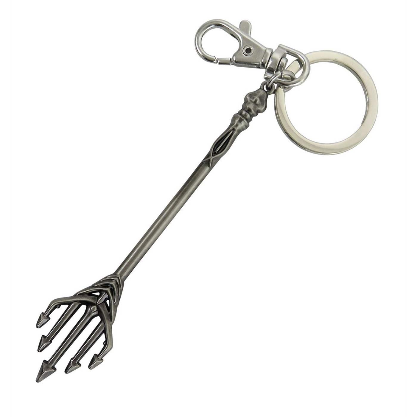 Aquaman Trident Pewter Keychain, Silver