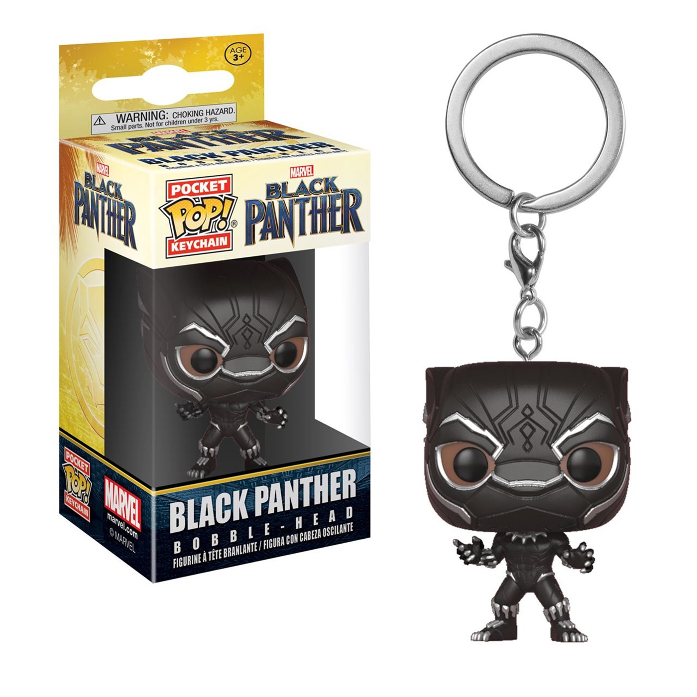 Black Panther Movie Funko Pocket Pop Keychain, Black