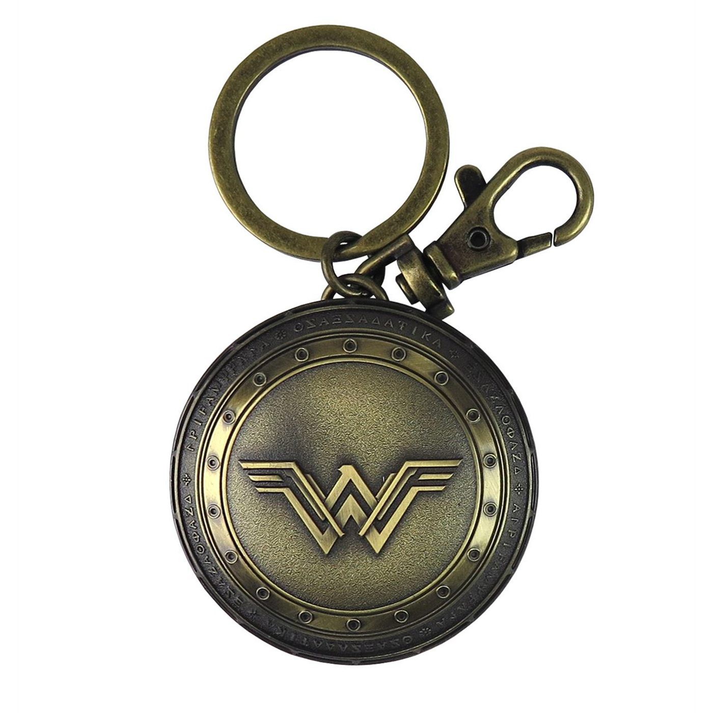 Wonder Woman Movie Shield Pewter Keychain, Bronze