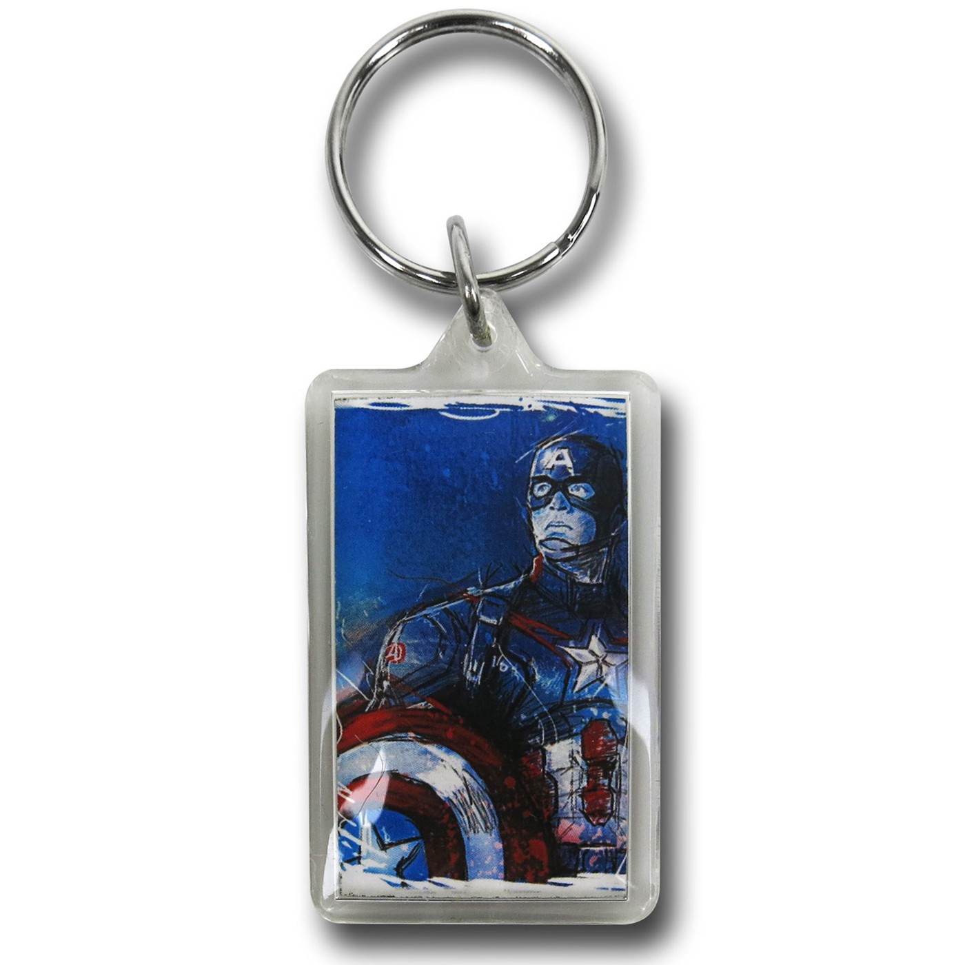 Captain America Age of Ultron Distressed Keychain, Blue