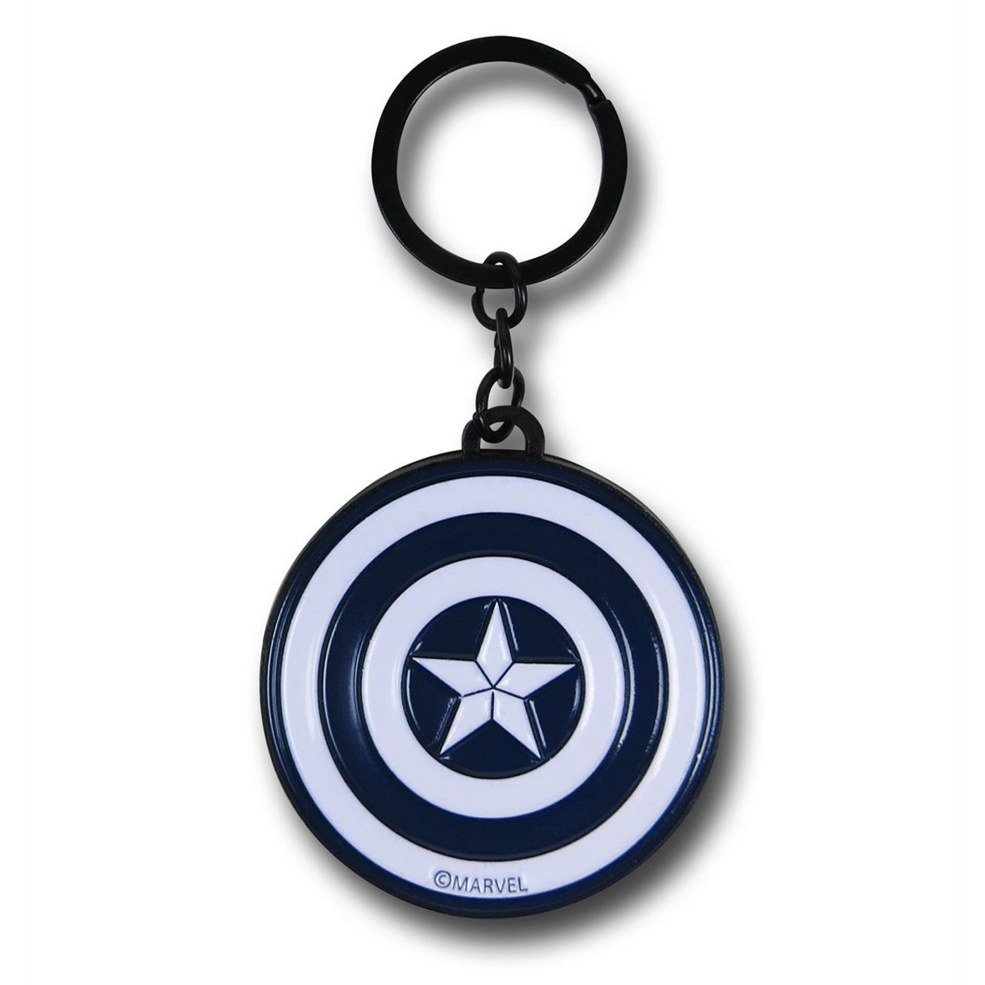 Captain America Civil War Silver Shield Keychain, Blue