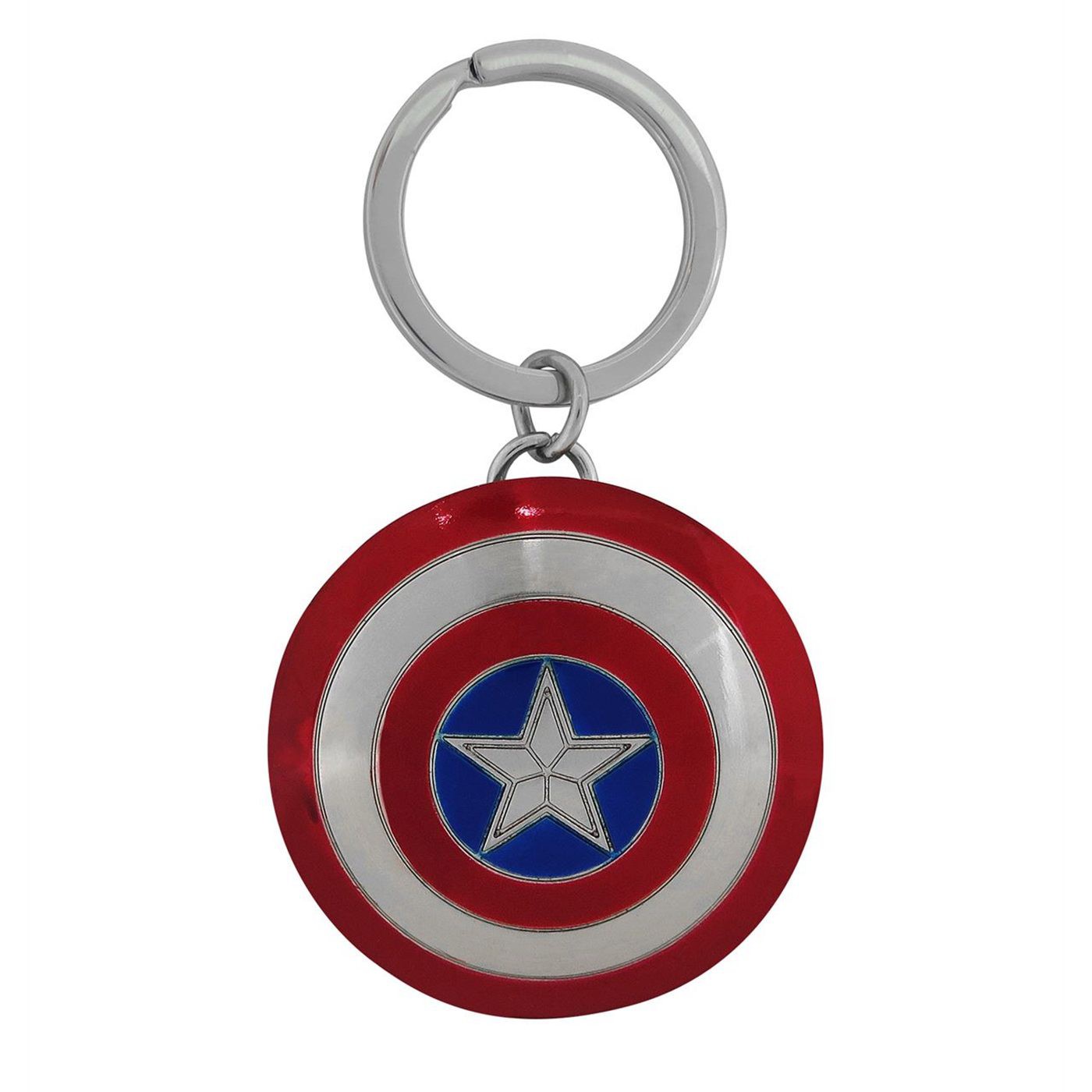 Captain America Movie Metal Shield  Keychain, Grey