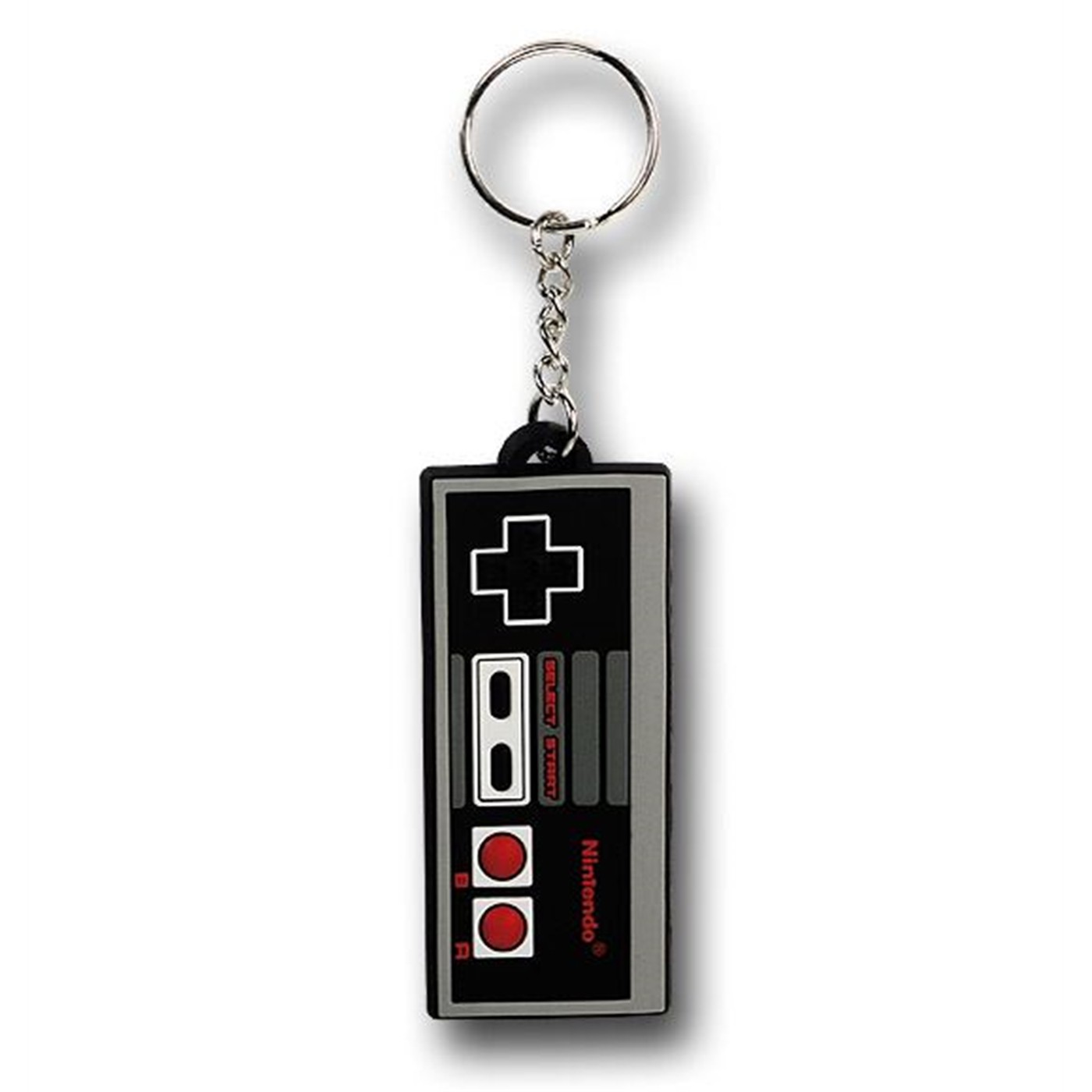 Nintendo Controller Rubber Keychain, Grey