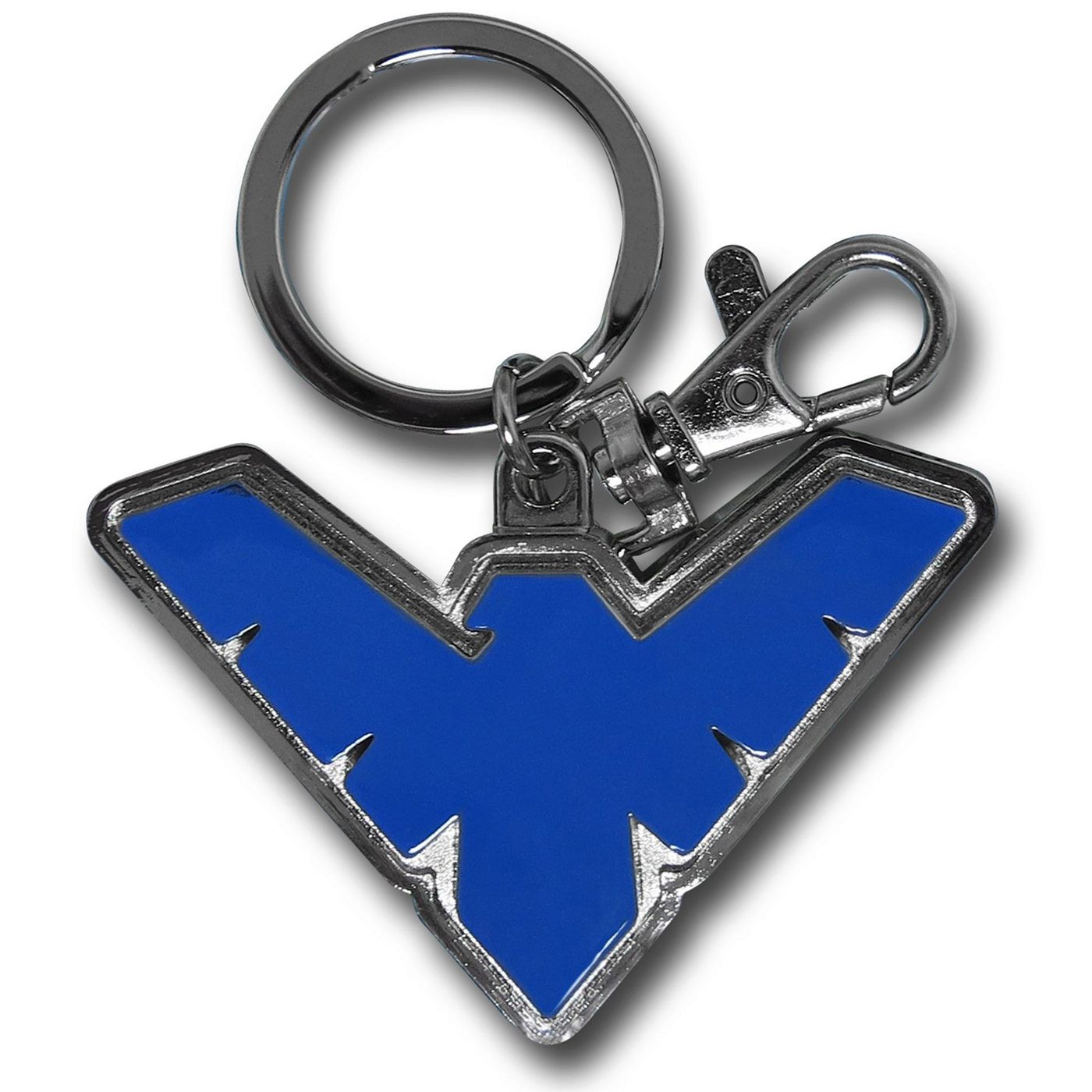 Big Nightwing Symbol Keychain, Blue