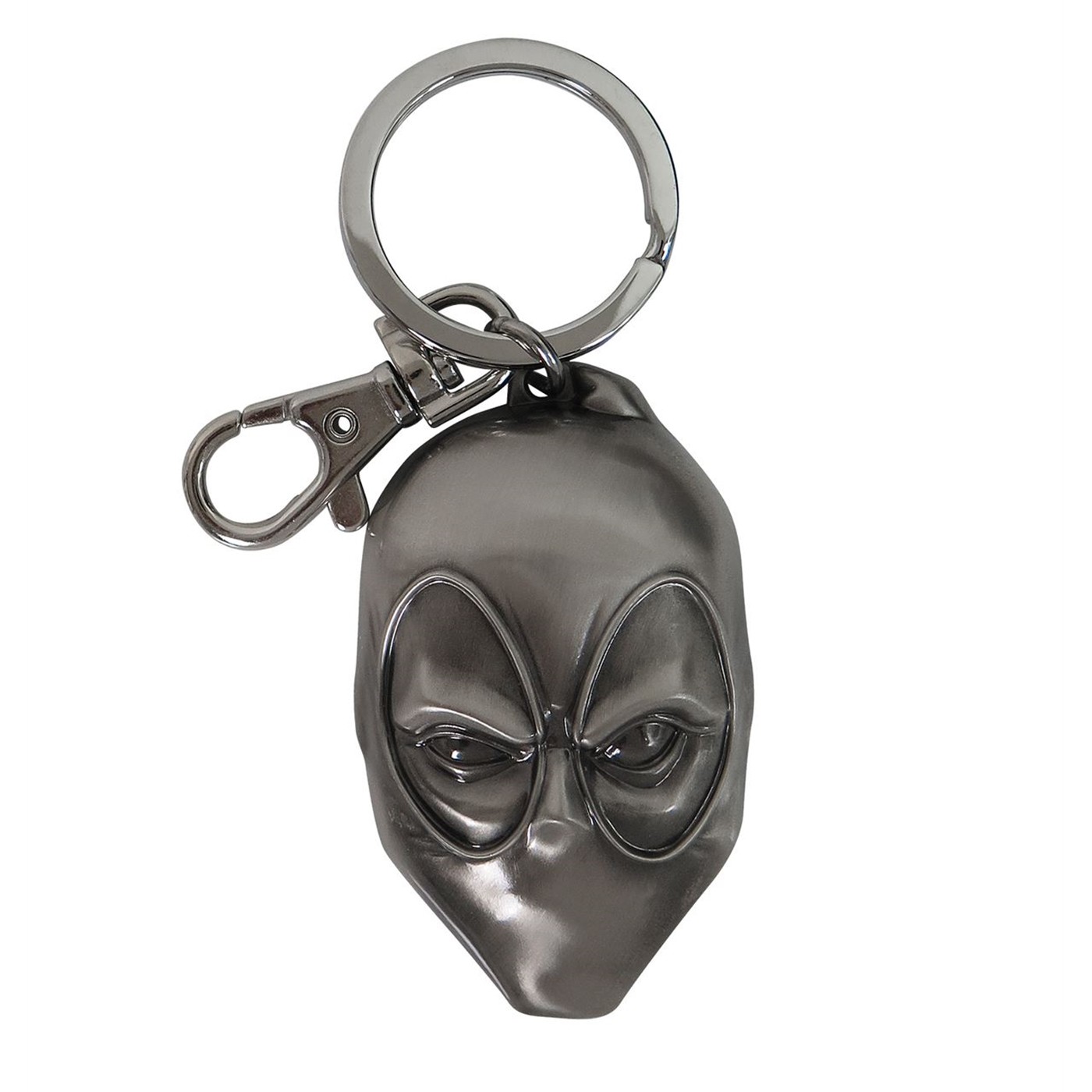 Deadpool Mask Pewter Keychain, Silver