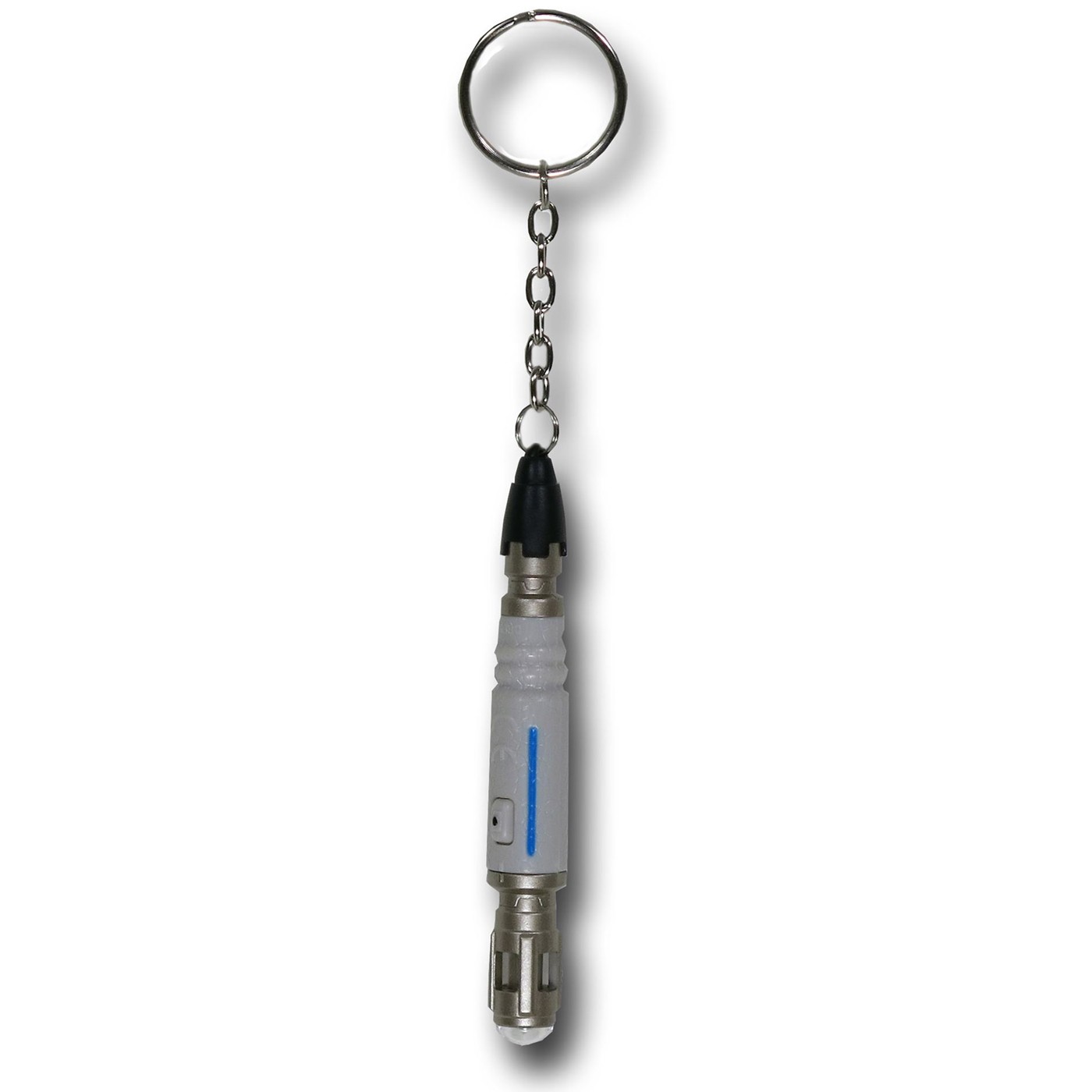 Doctor Who 10th Doctor Sonic Screwdriver Flashlight Keychain, Grey