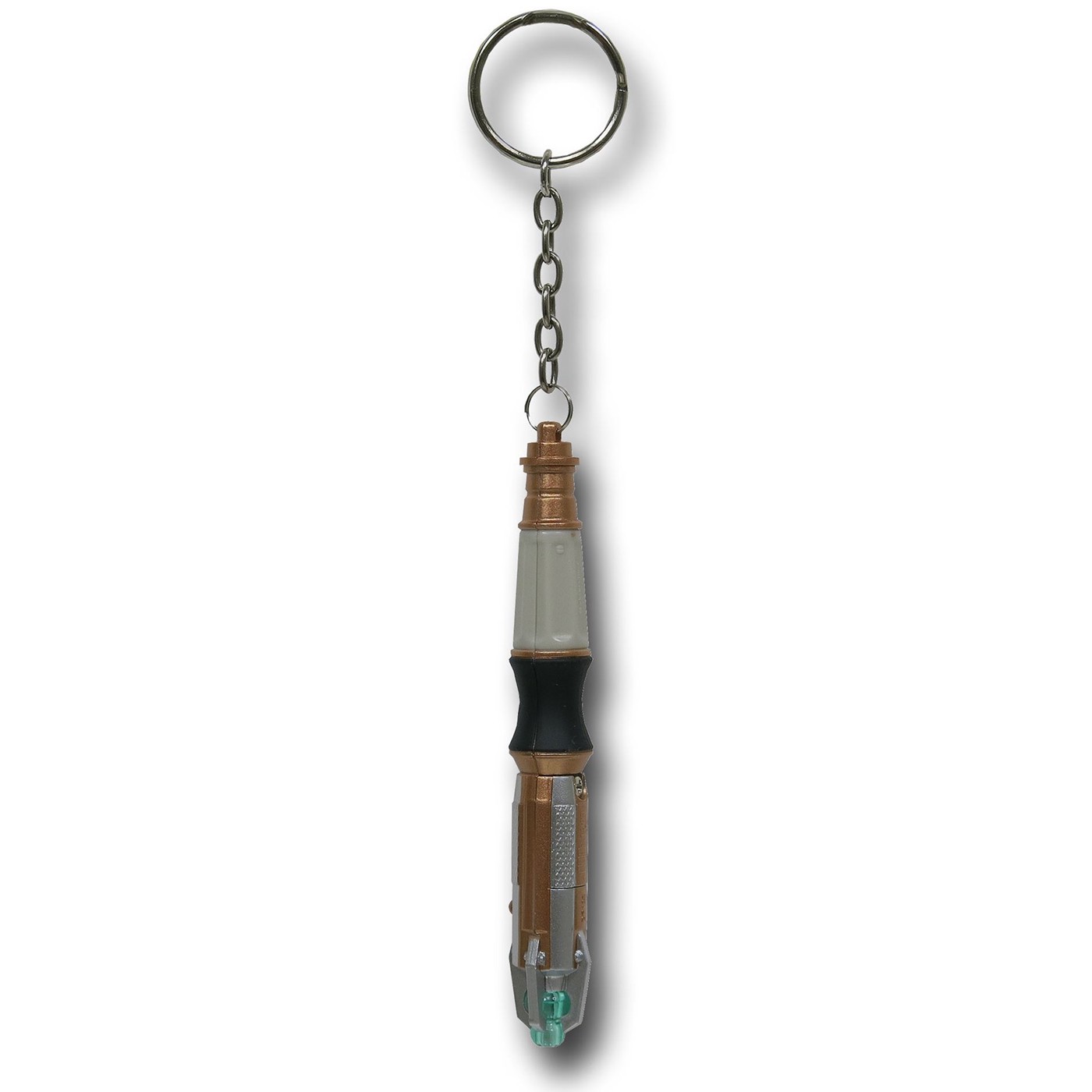 Doctor Who 11th Doctor Sonic Screwdriver Flashlight Keychain, Grey