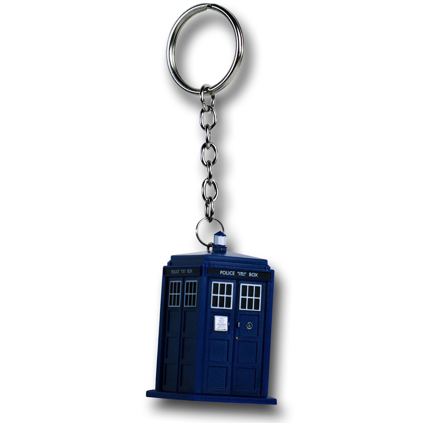 Doctor Who Tardis Flashlight Keychain, Blue
