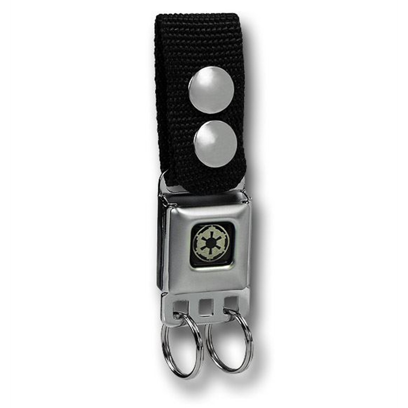 Empire Seatbelt Keychain w/Snap-On Belt Loop, Grey