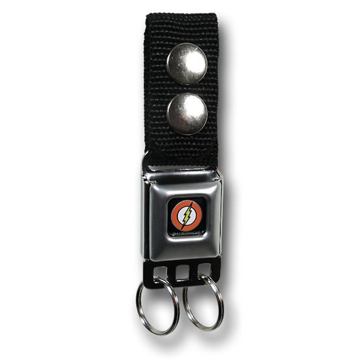 The Flash Seatbelt Keychain w/Snap-On Belt Loop, Grey