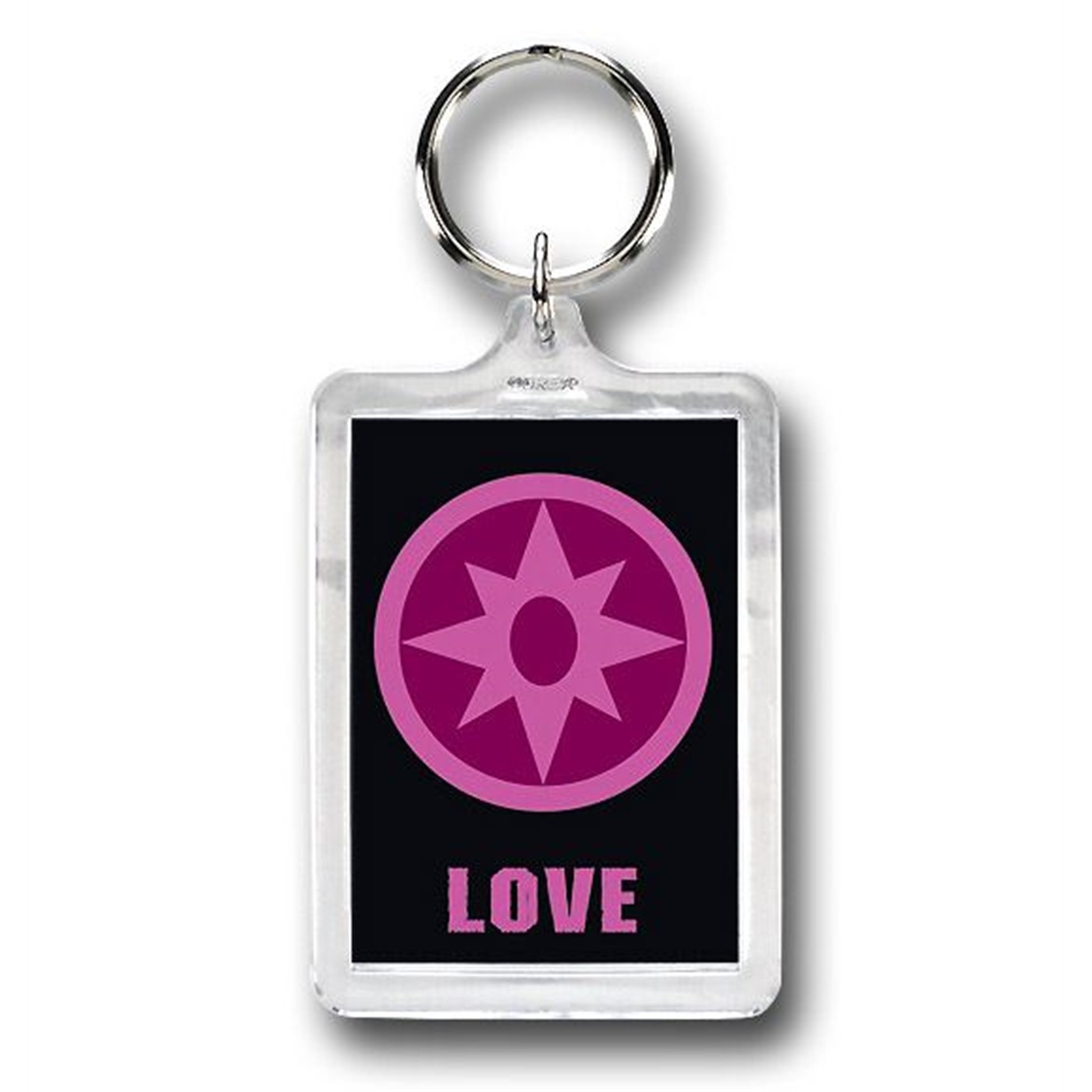 Green Lantern Love Symbol Lucite Keychain