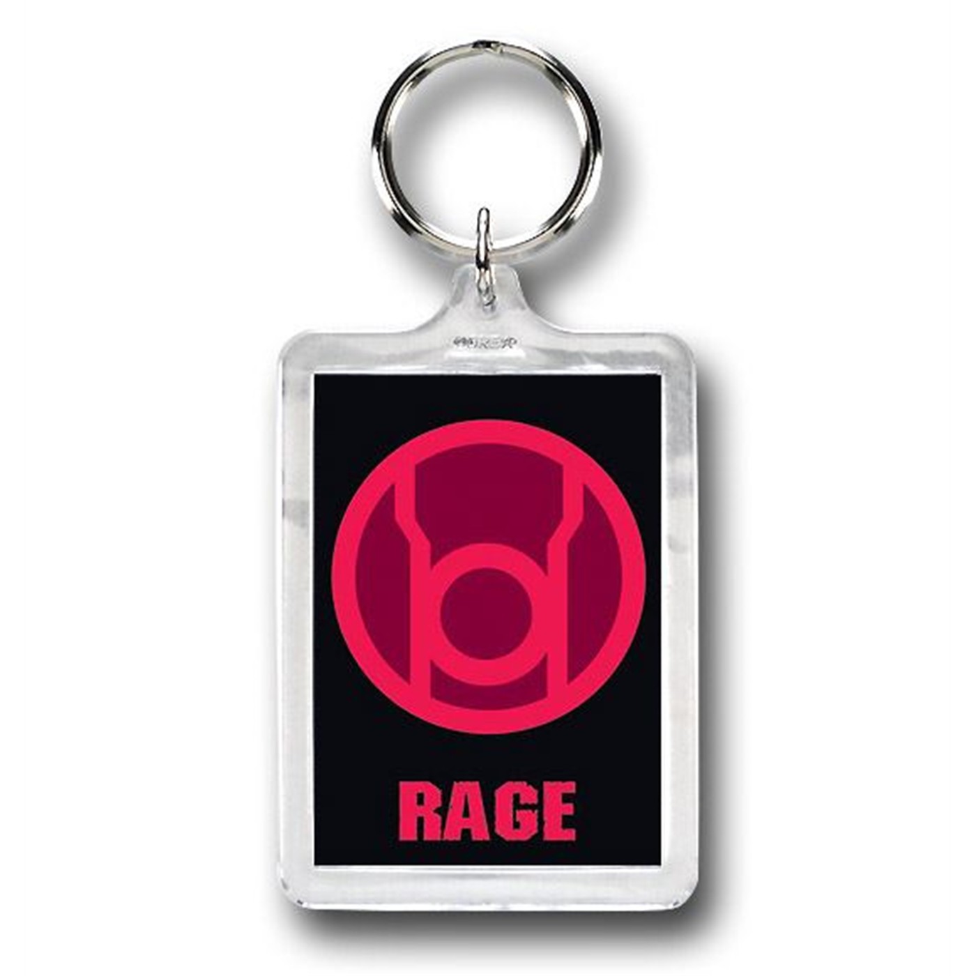 Green Lantern Rage Symbol Lucite Keychain