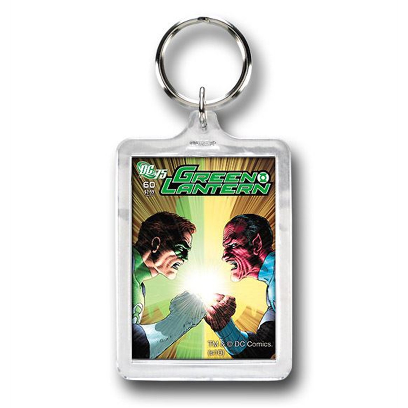 Green Lantern #60 Cover Lucite Keychain, Grey
