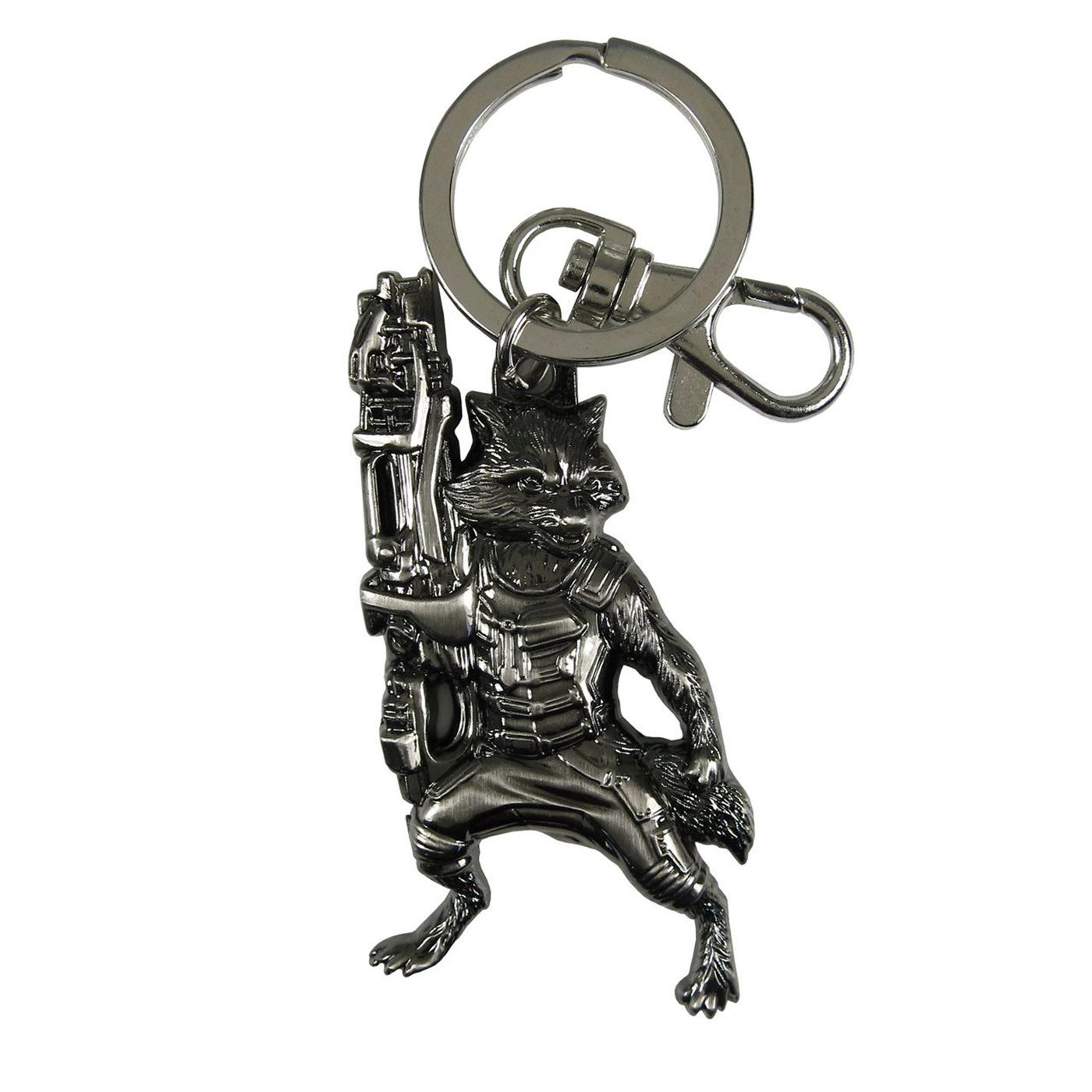 Rocket Raccoon Pewter Keychain
