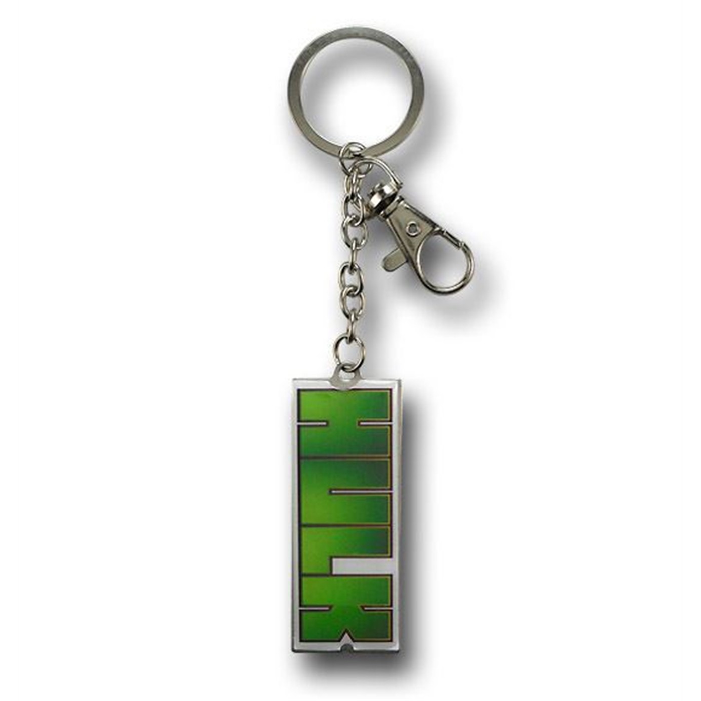Hulk Metal Logo Keychain, Grey